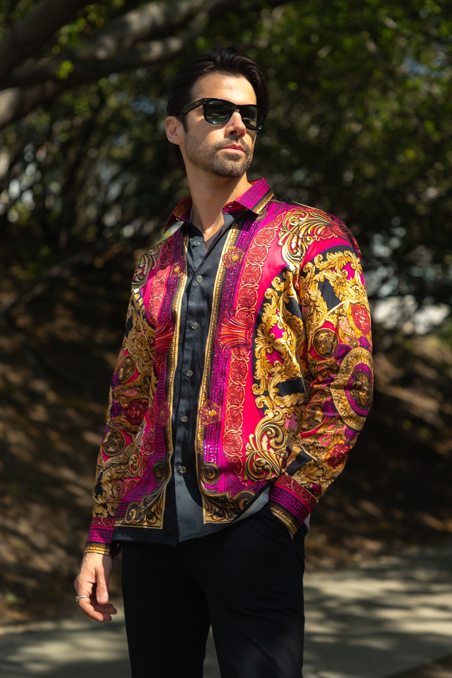 Flamboyant Trend Rhinestone Long Sleeve Shirt