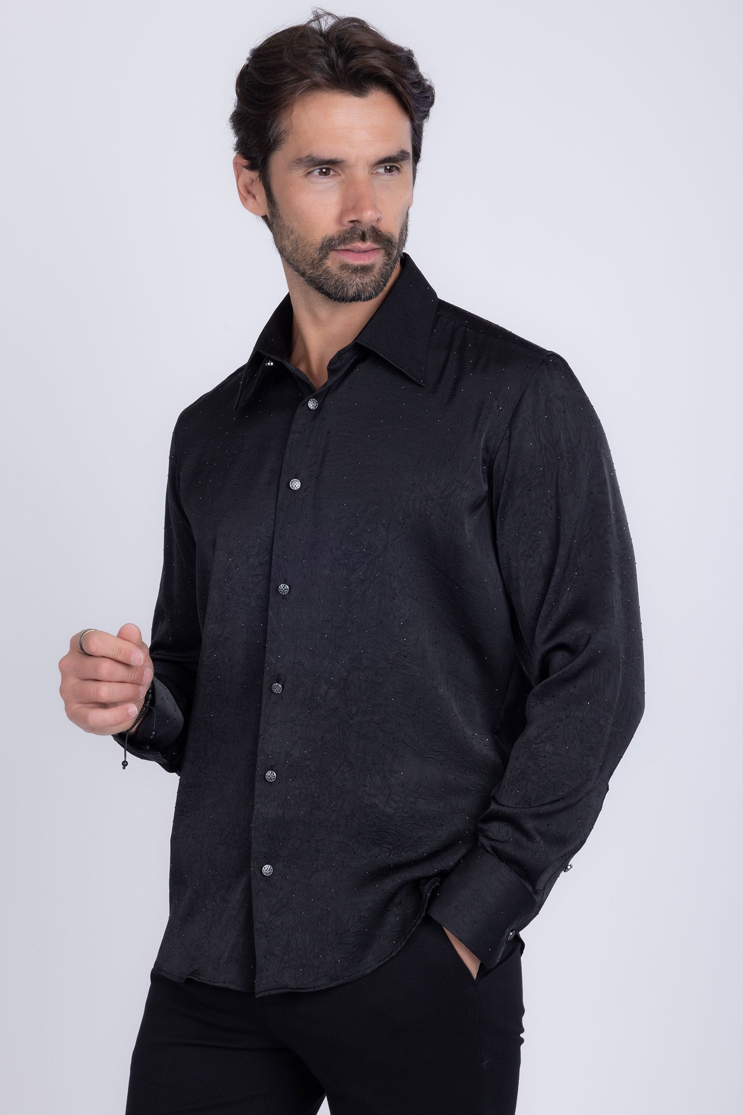 Cana Rhinestones Long Sleeve Shirt