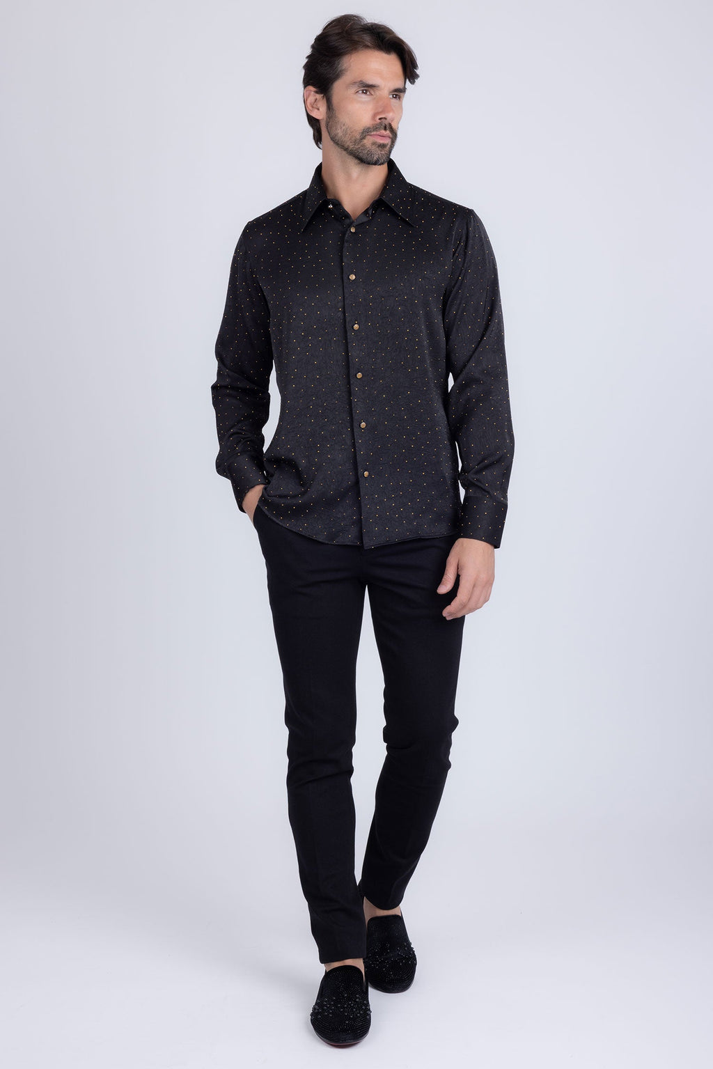 Cana Rhinestones Long Sleeve Shirt