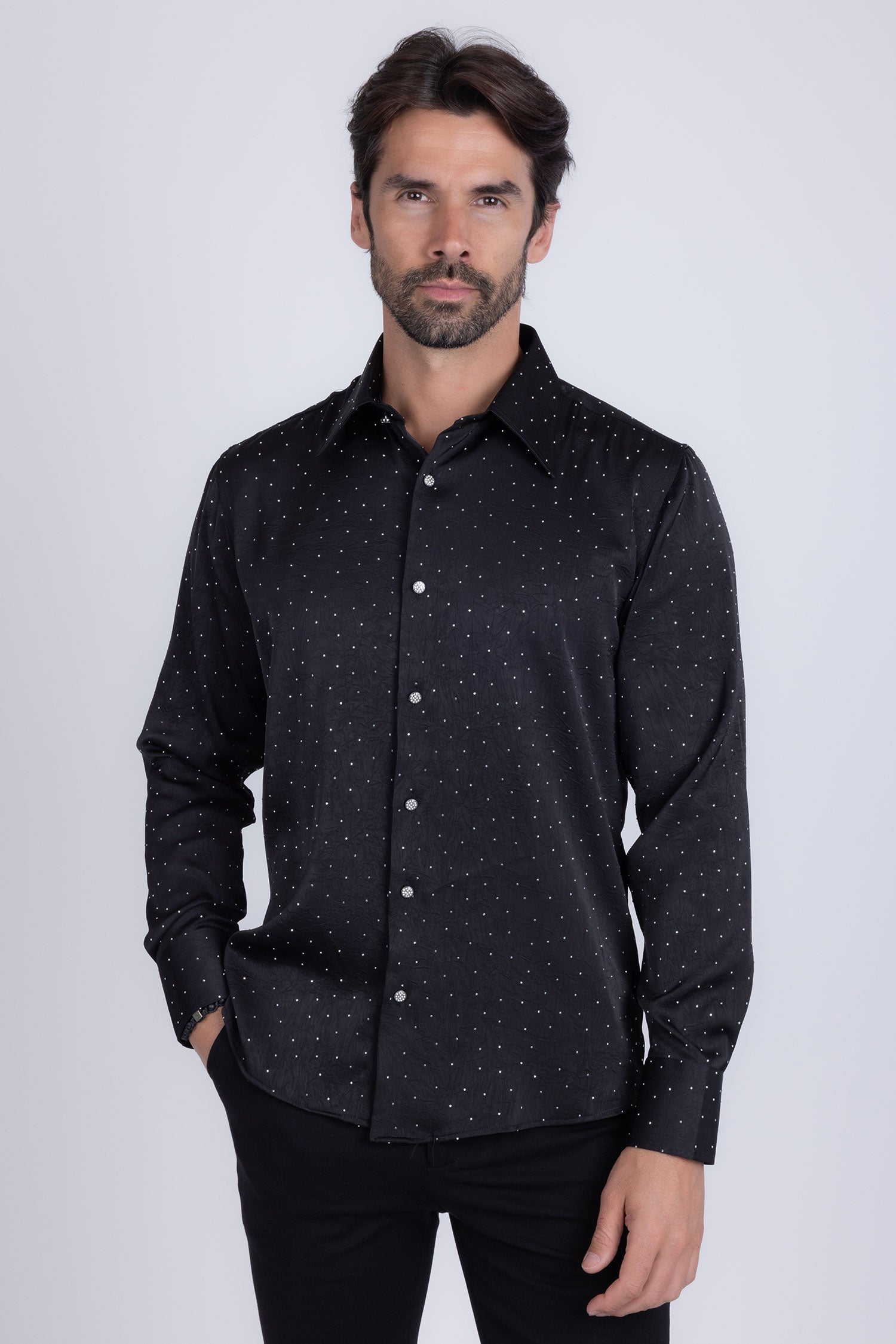 Cana Rhinestones Long Sleeve Shirt