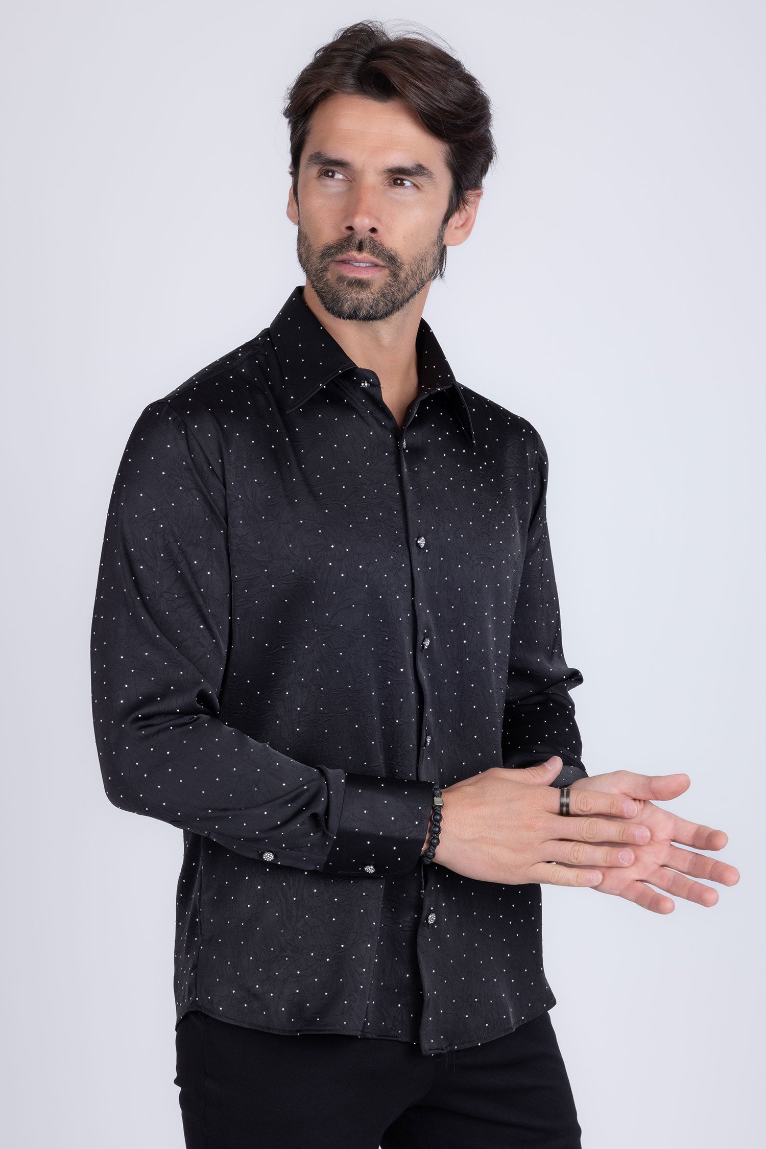 Cana Rhinestones Long Sleeve Shirt