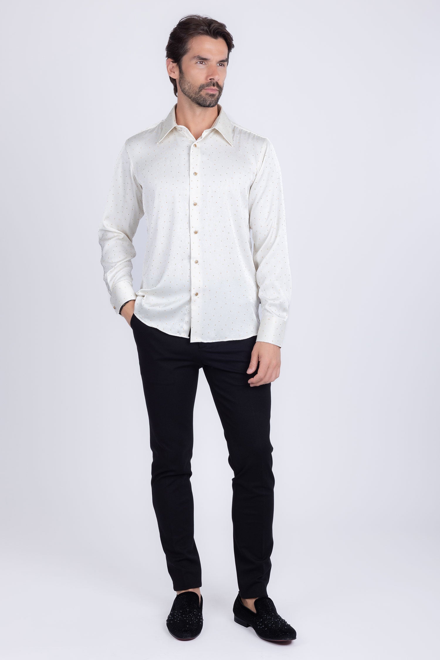 Cana Rhinestones Long Sleeve Shirt