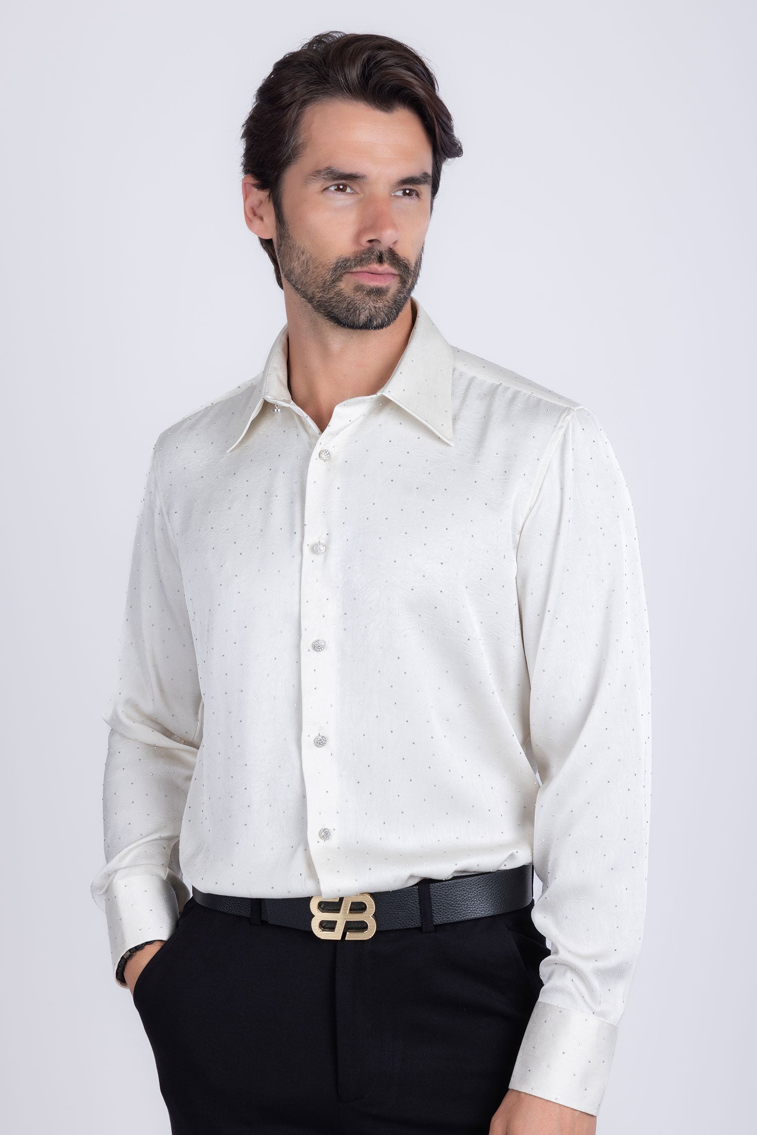 Cana Rhinestones Long Sleeve Shirt