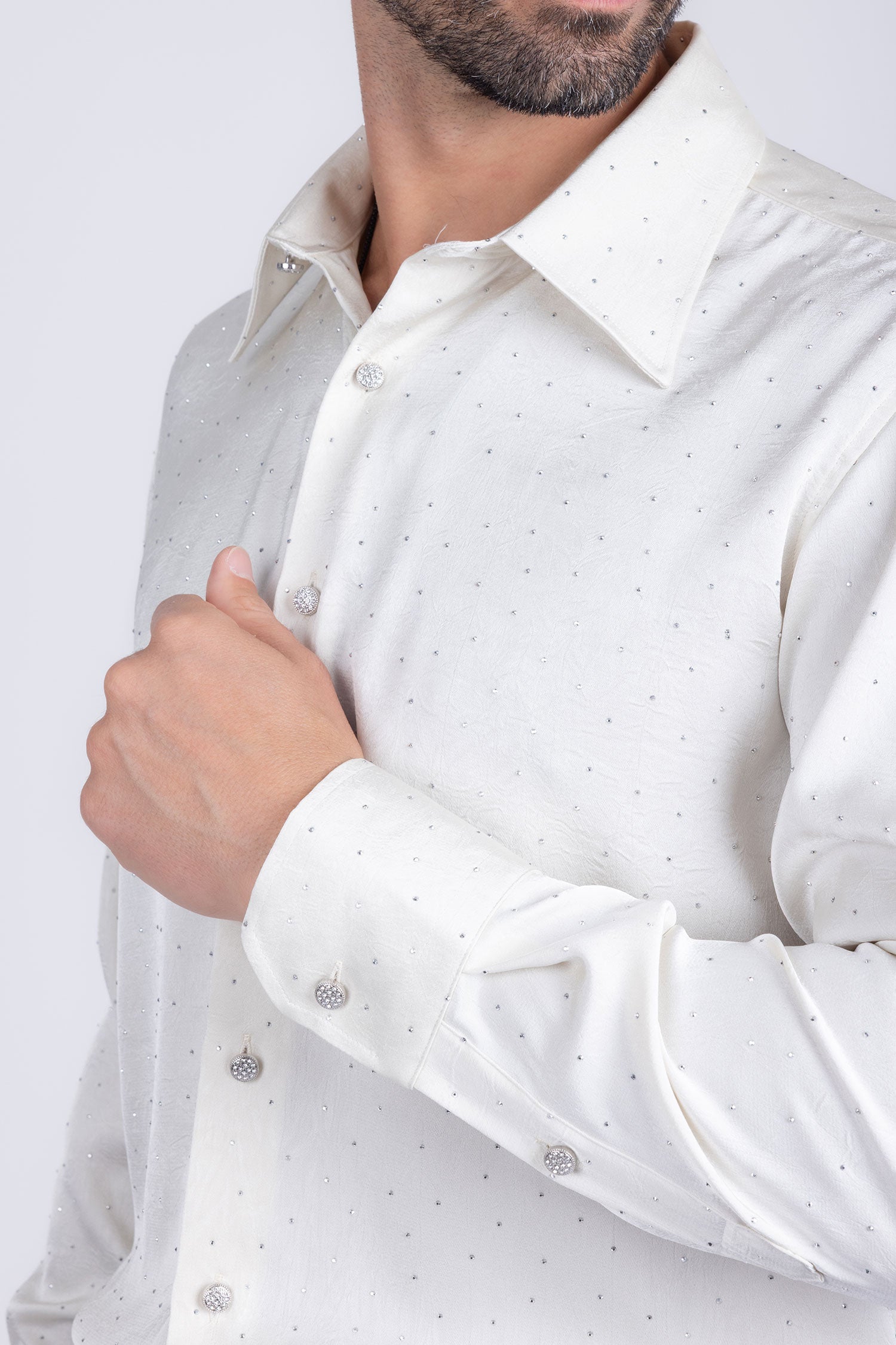 Cana Rhinestones Long Sleeve Shirt