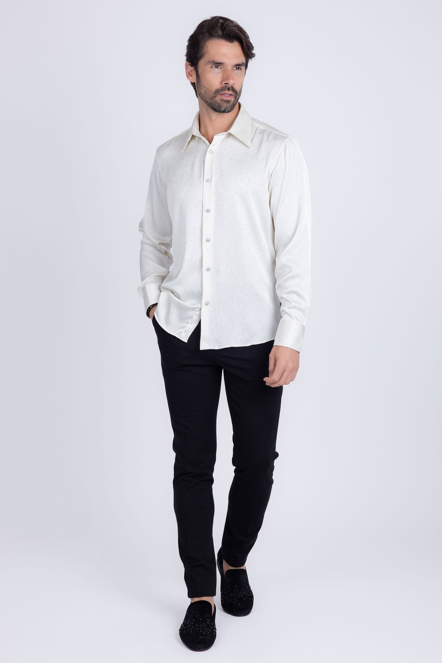 Cana Rhinestones Long Sleeve Shirt