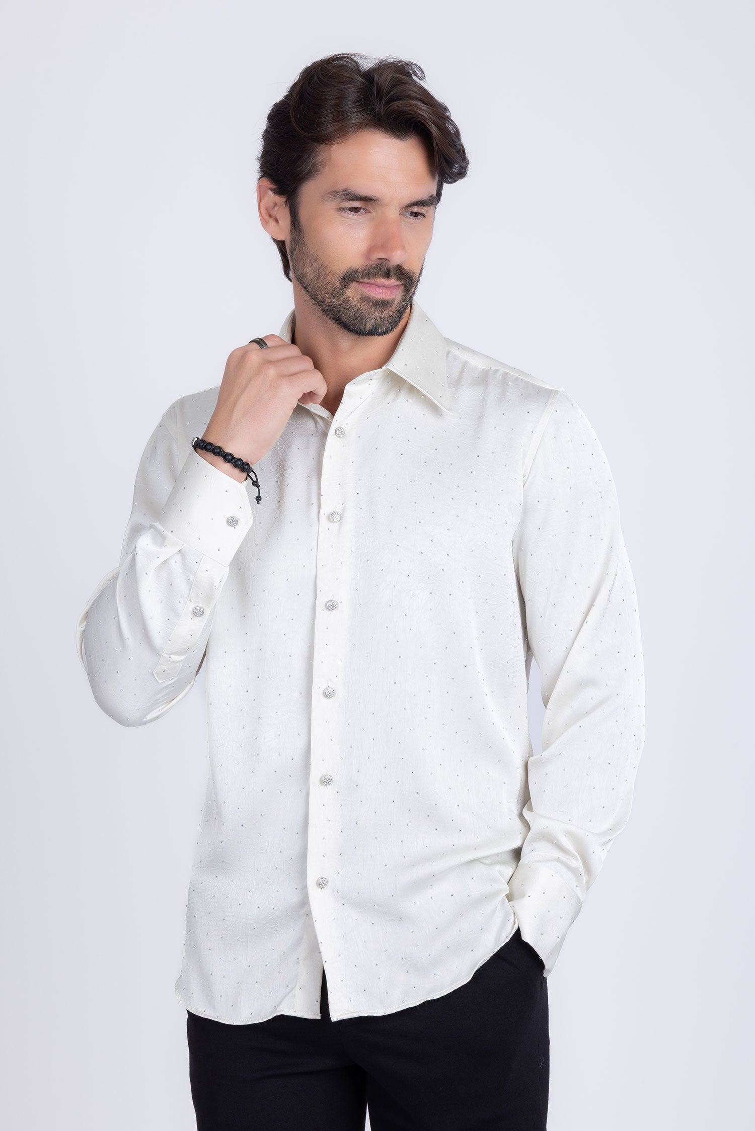 Cana Rhinestones Long Sleeve Shirt