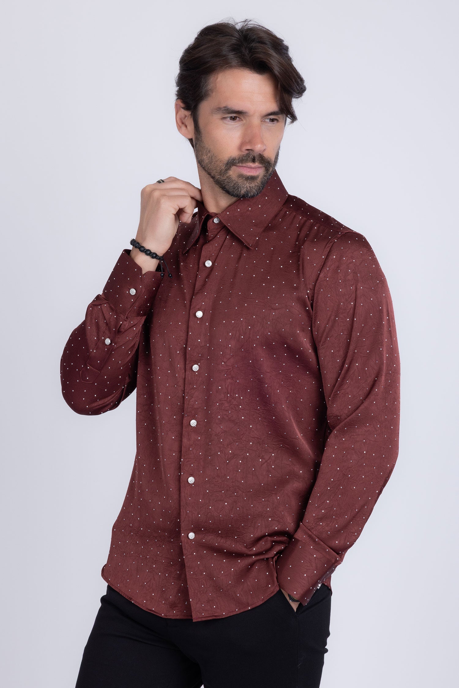 Cana Rhinestones Long Sleeve Shirt