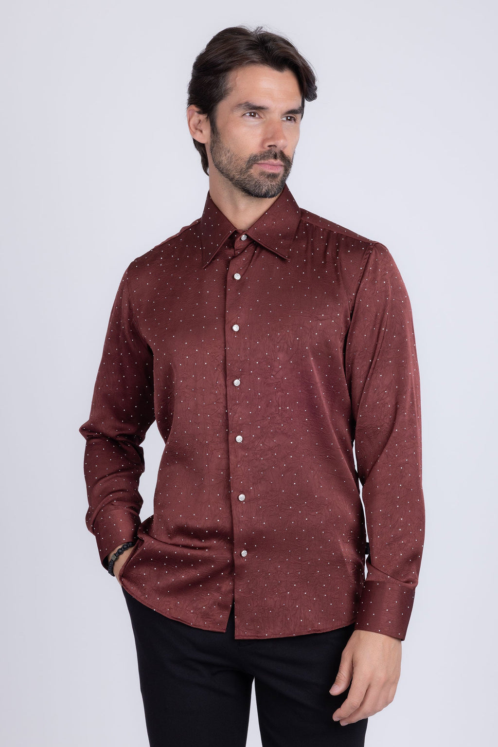 Cana Rhinestones Long Sleeve Shirt