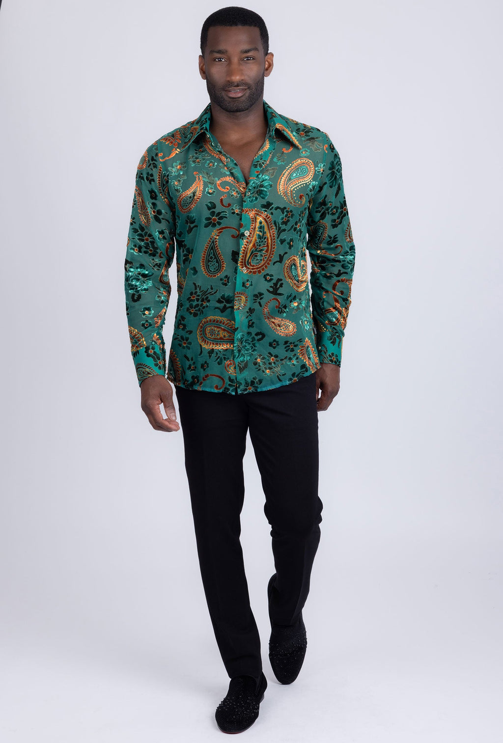 Bund Paisley Long Sleeve Shirt