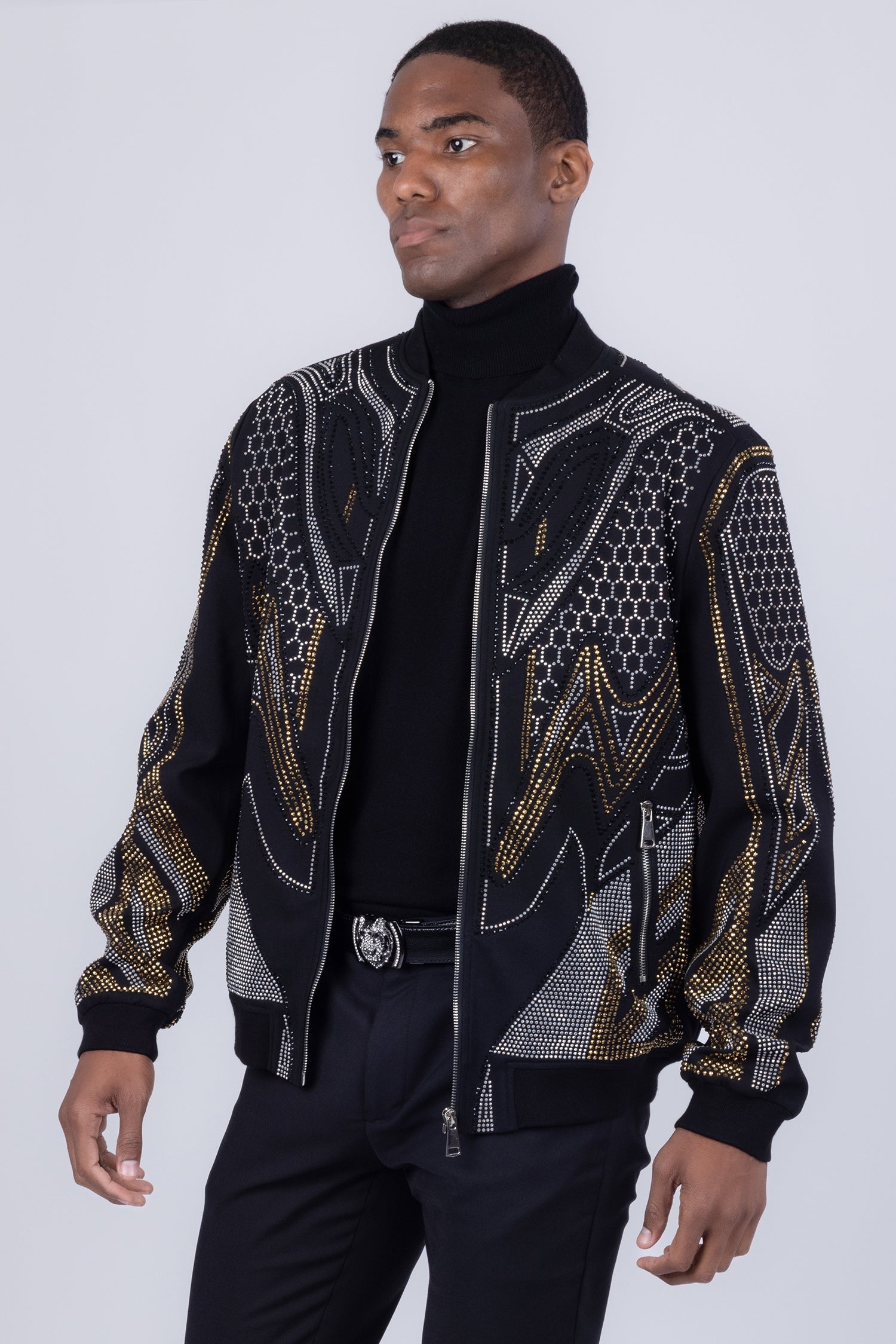 Osaka Rhinestone Bomber Jacket