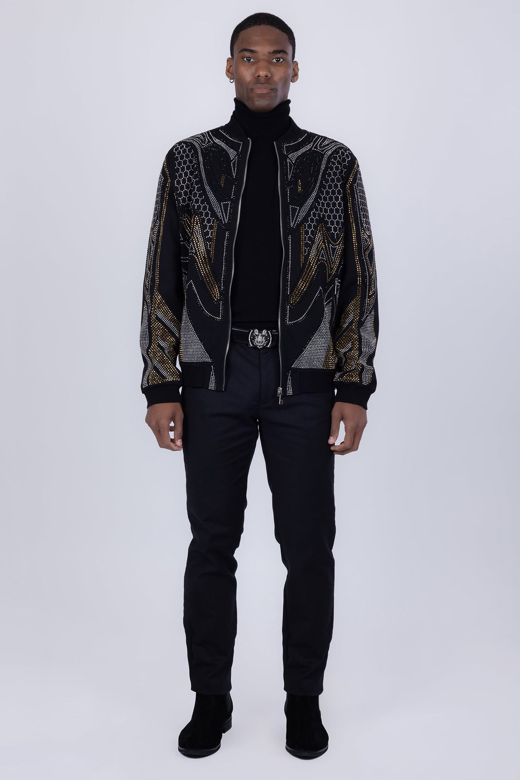 Osaka Rhinestone Bomber Jacket