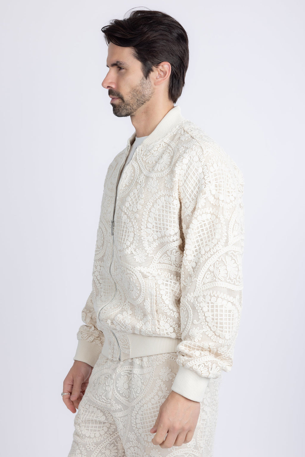 Pune Crochet Bomber Jacket