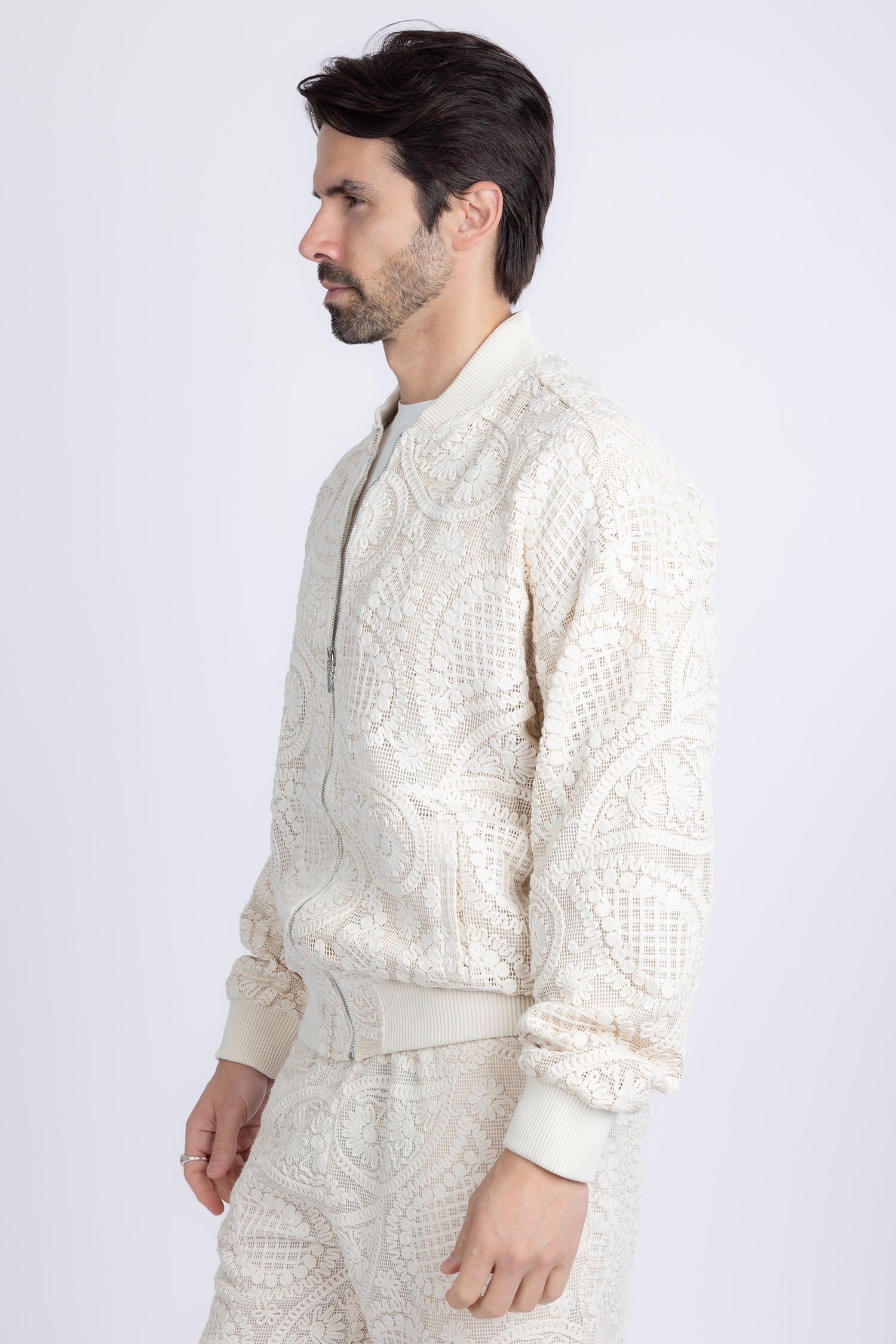 Pune Crochet Bomber Jacket