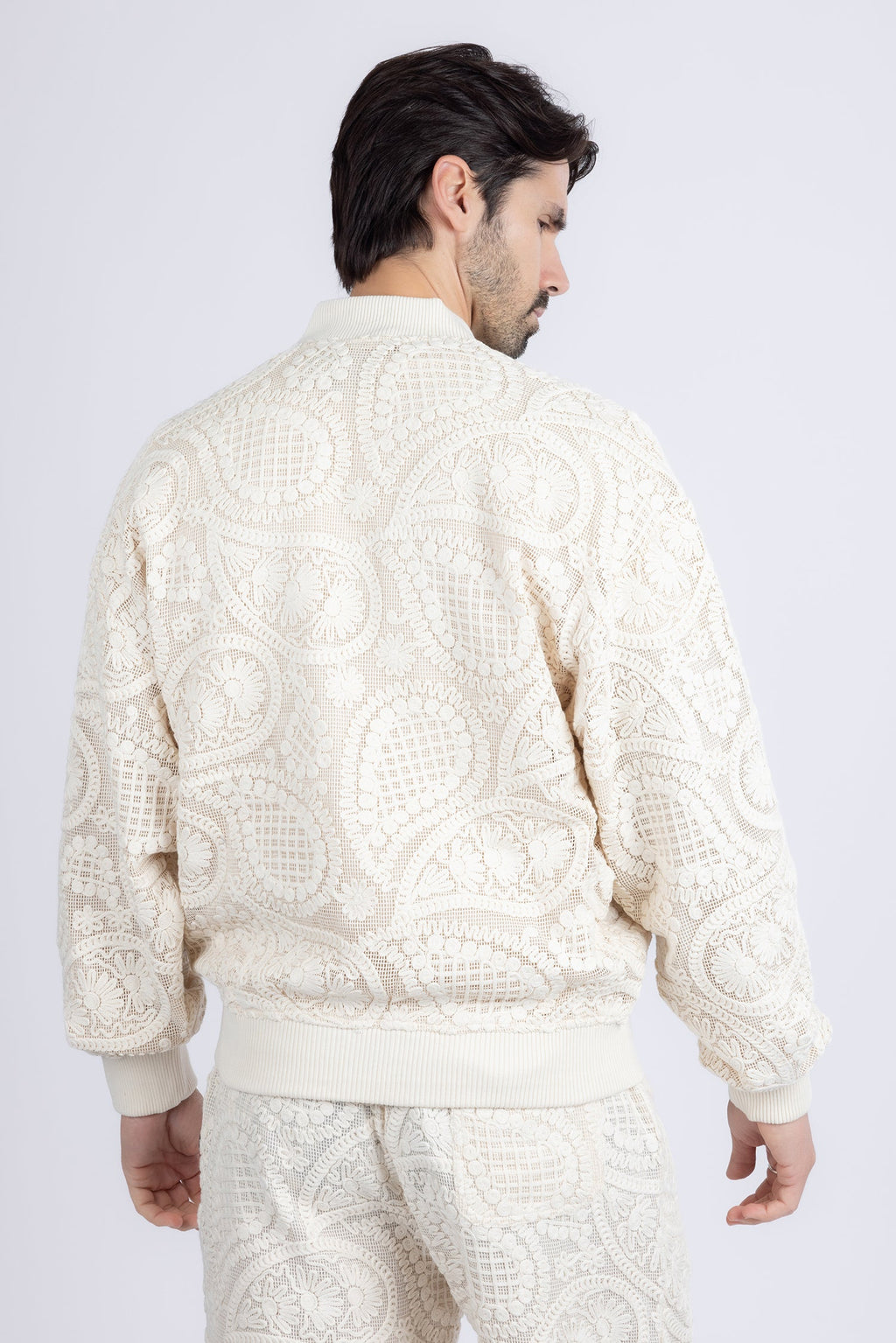 Pune Crochet Bomber Jacket