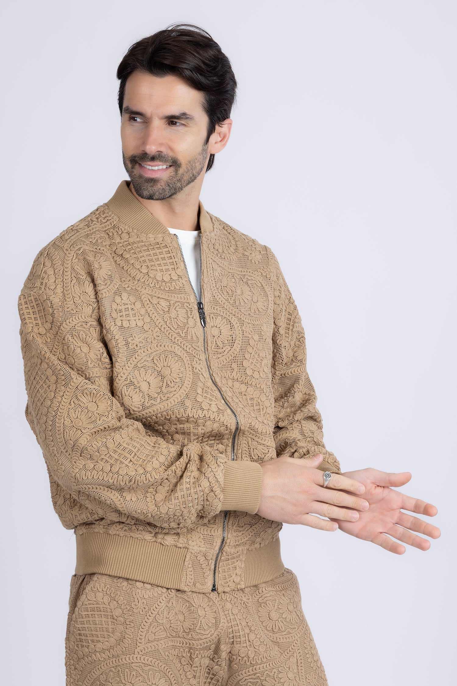 Pune Crochet Bomber Jacket