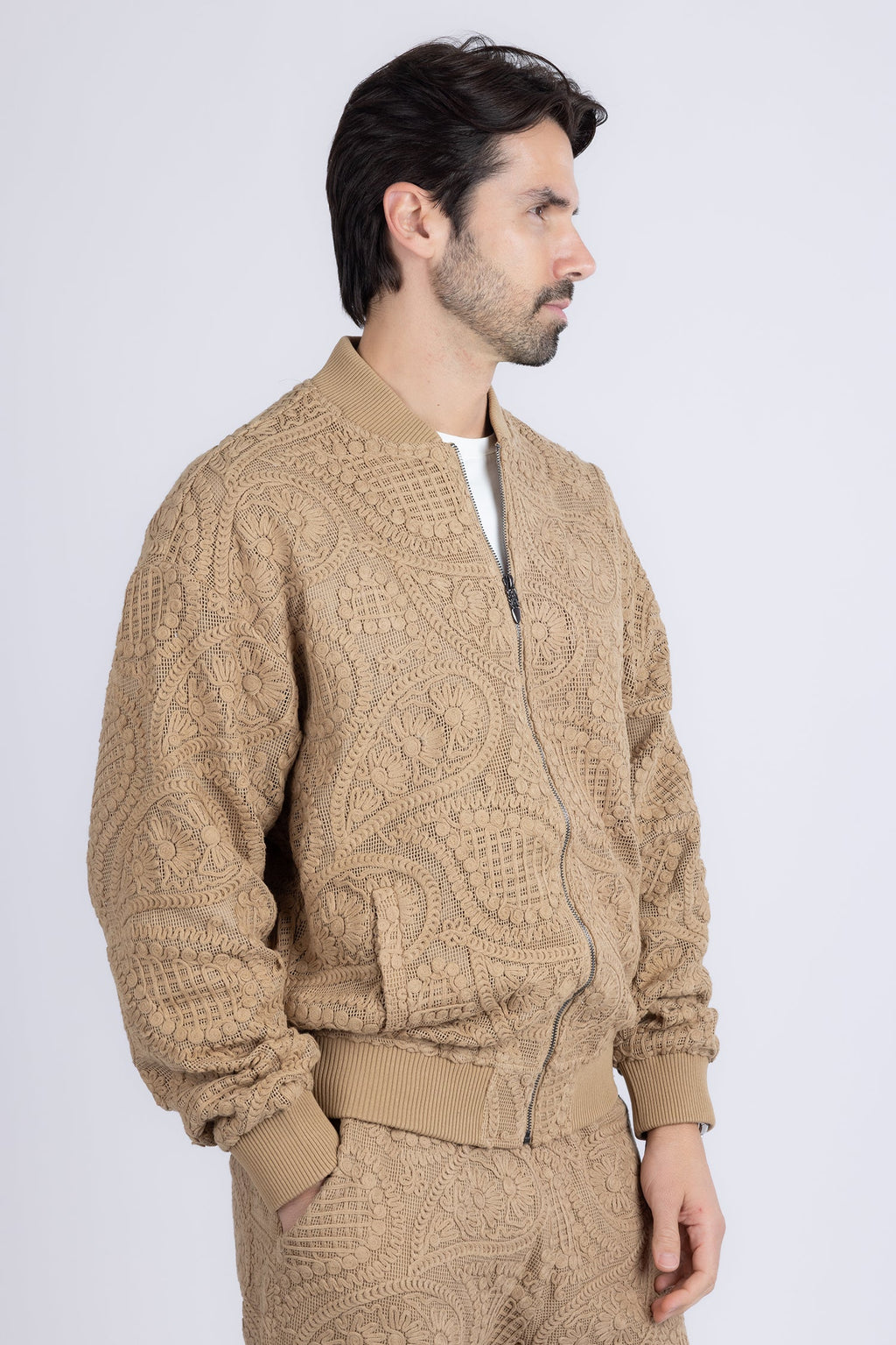 Pune Crochet Bomber Jacket
