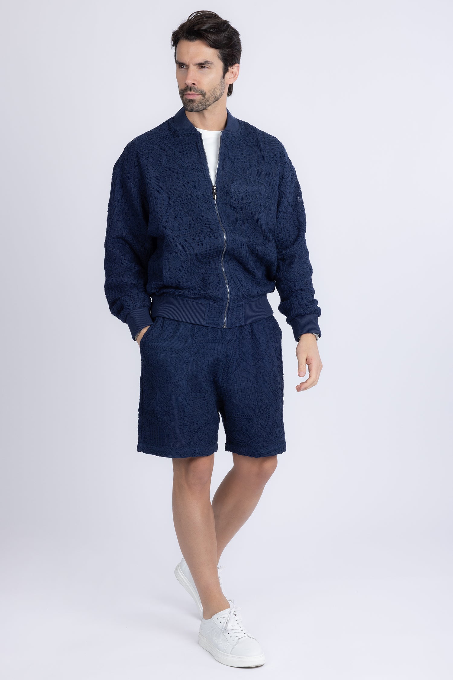 Pune Crochet Bomber Jacket