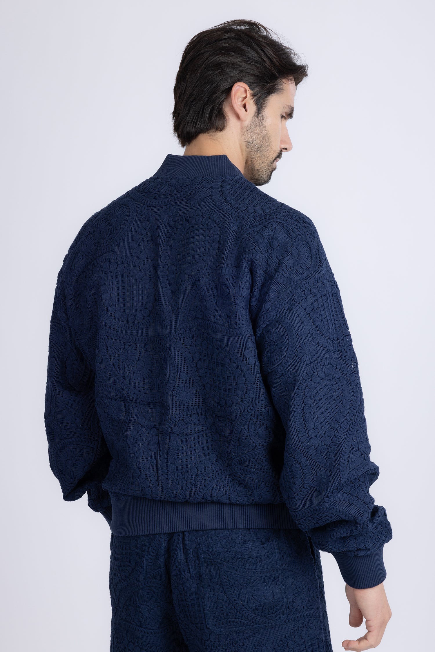 Pune Crochet Bomber Jacket