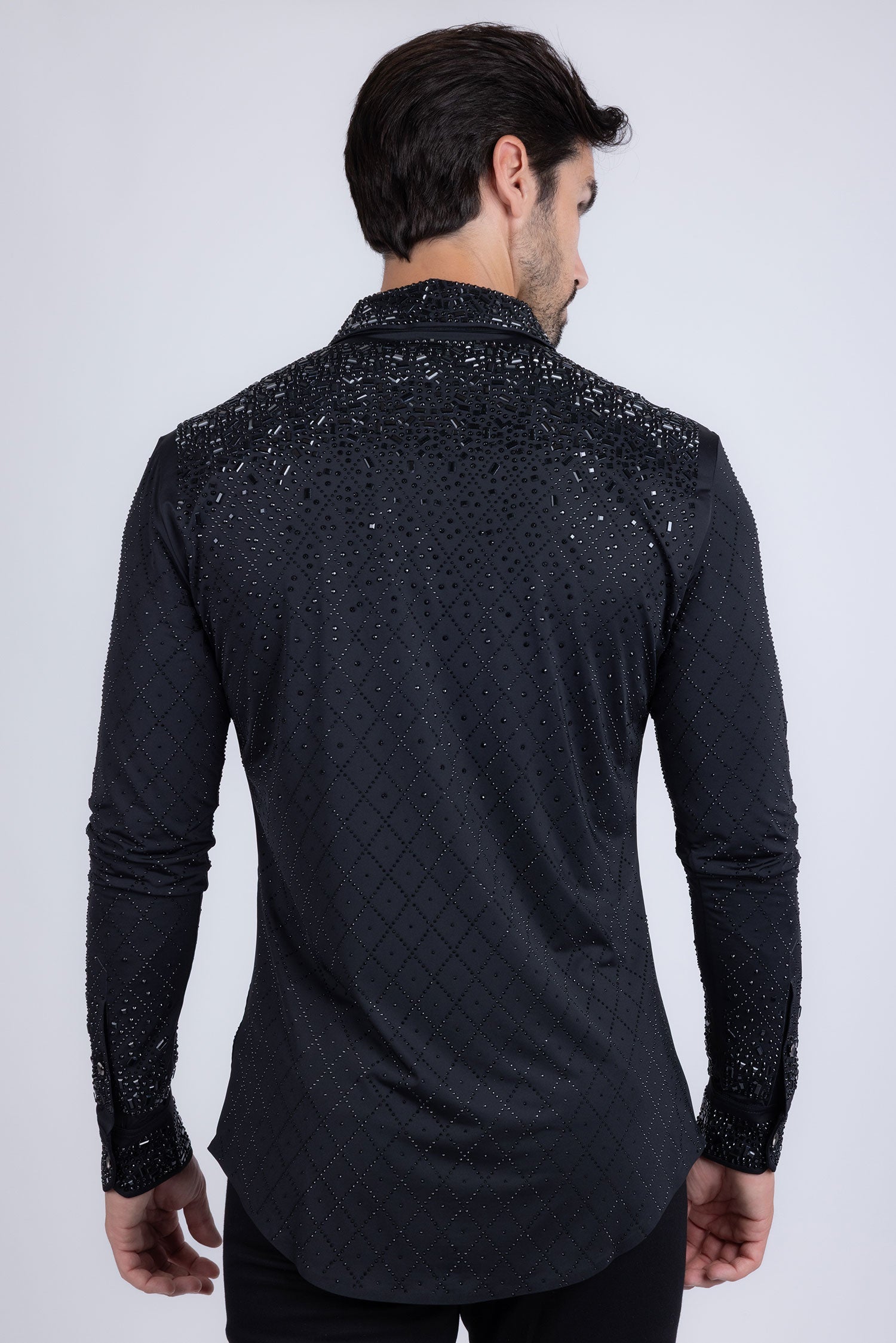 Trivon Rhinestone Long Sleeve Shirt