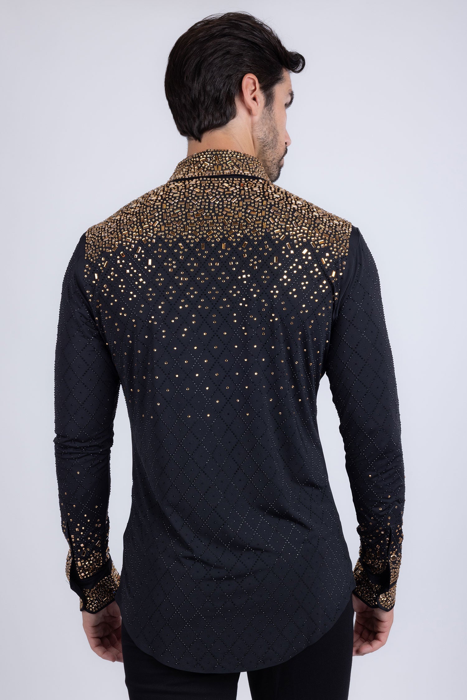 Trivon Rhinestone Long Sleeve Shirt