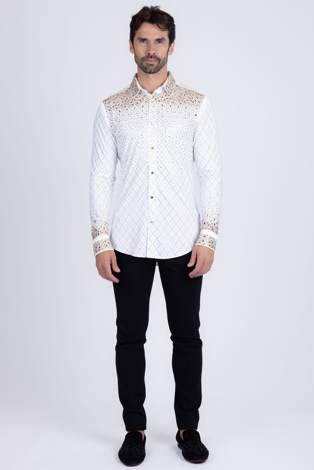 Trivon Rhinestone Long Sleeve Shirt