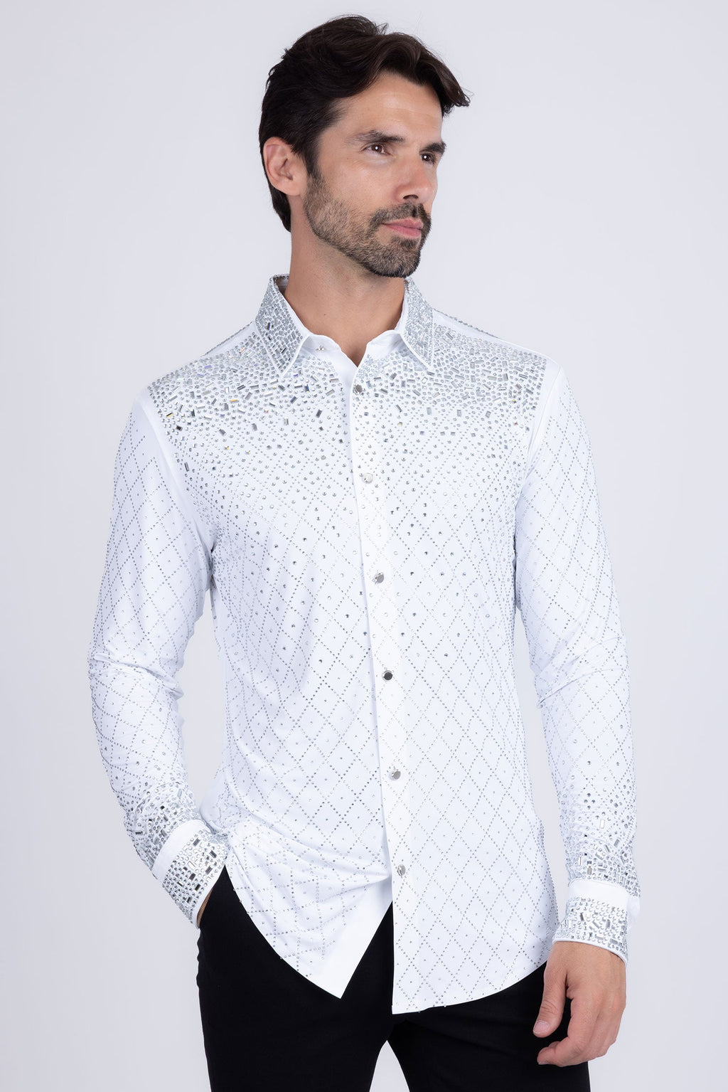 Trivon Rhinestone Long Sleeve Shirt