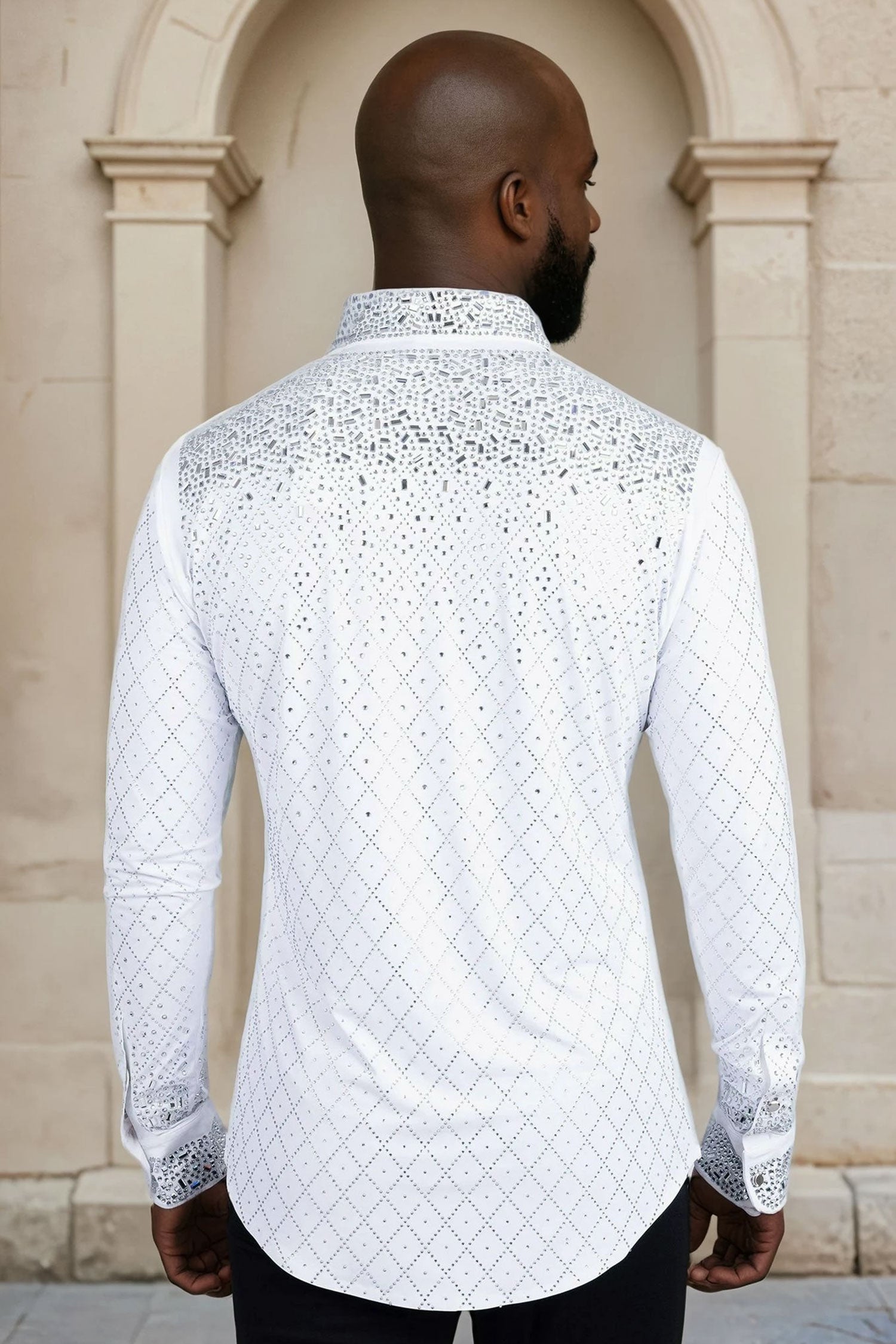 Trivon Rhinestone Long Sleeve Shirt
