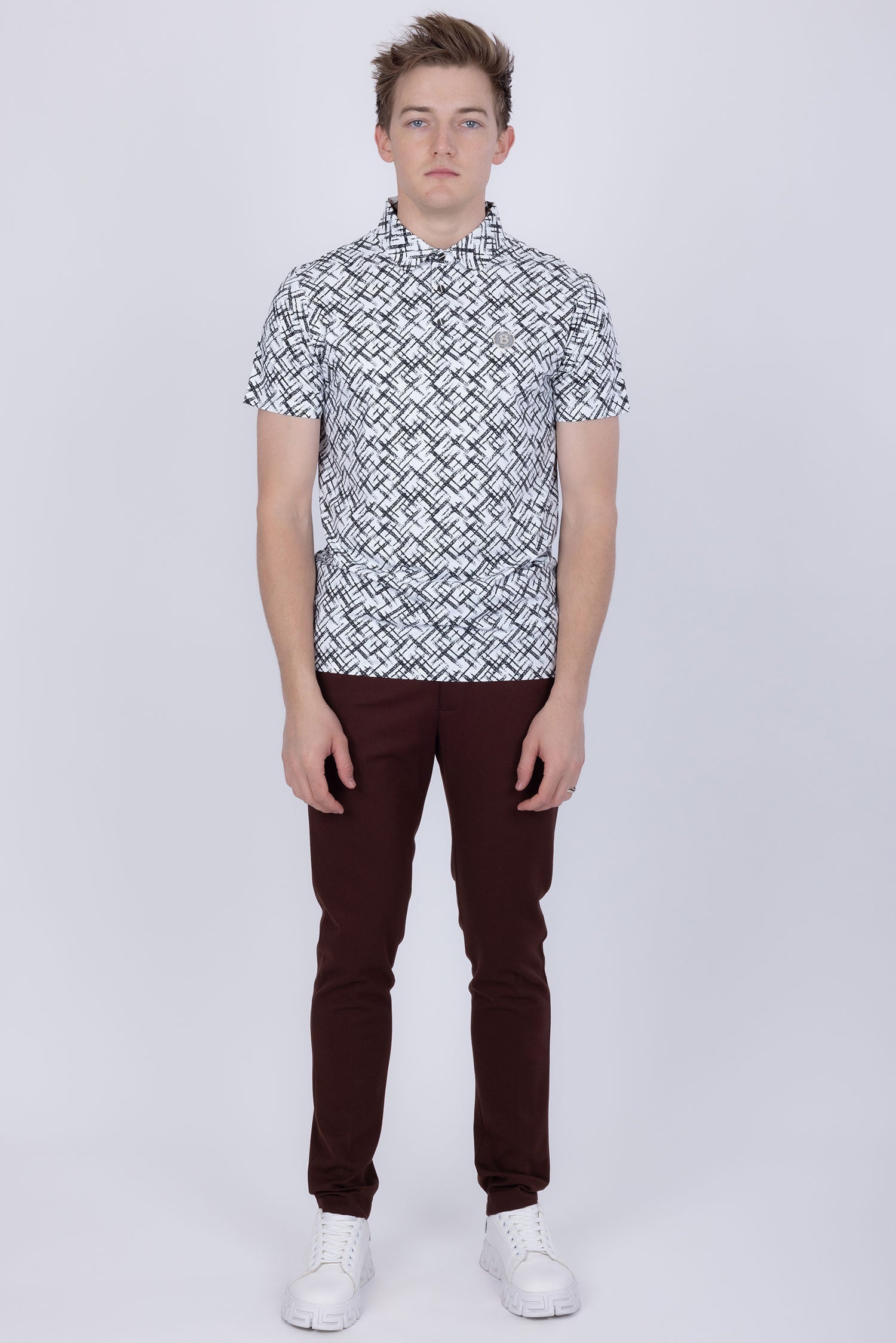 Unter Geometric Polo Shirt