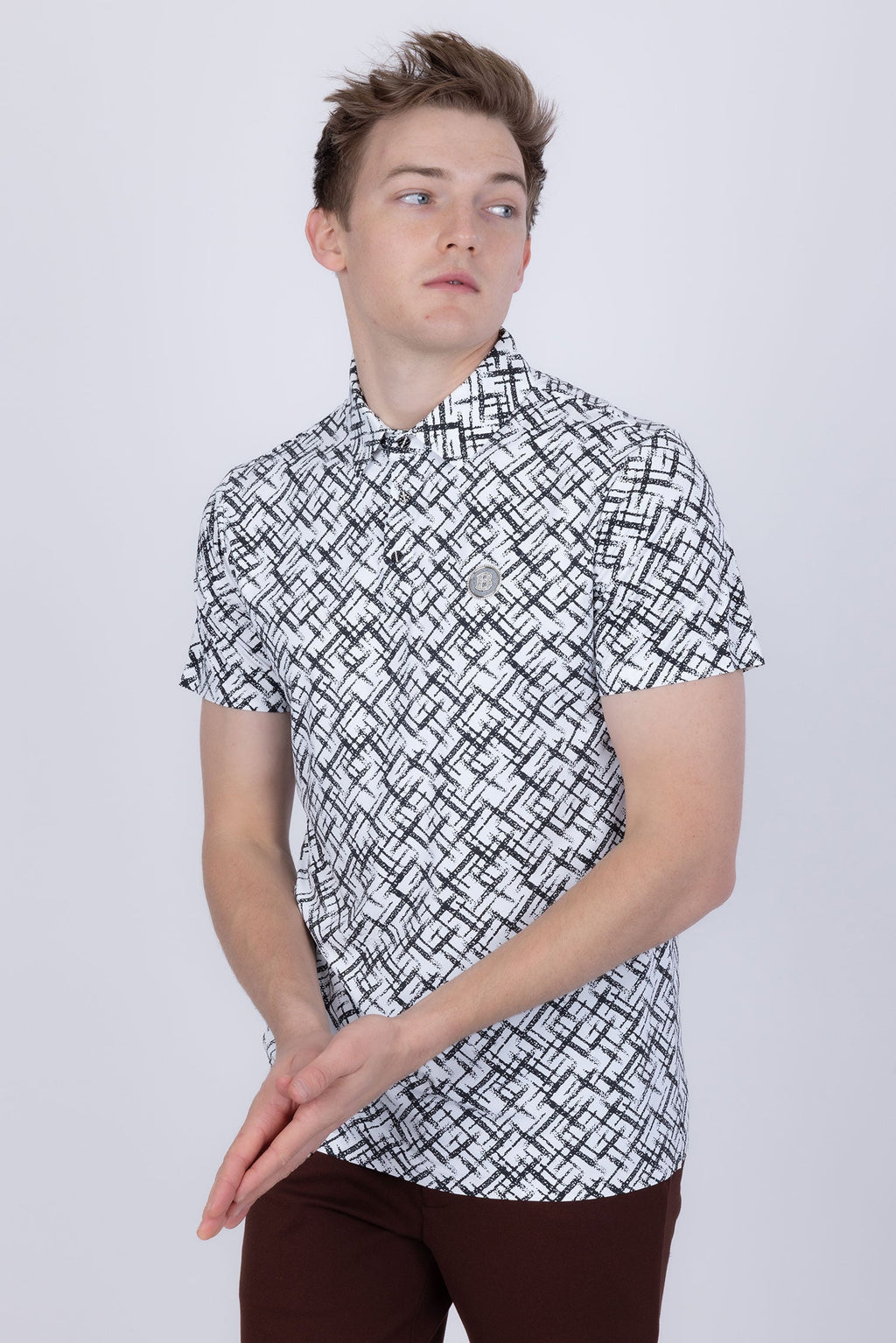 Unter Geometric Polo Shirt
