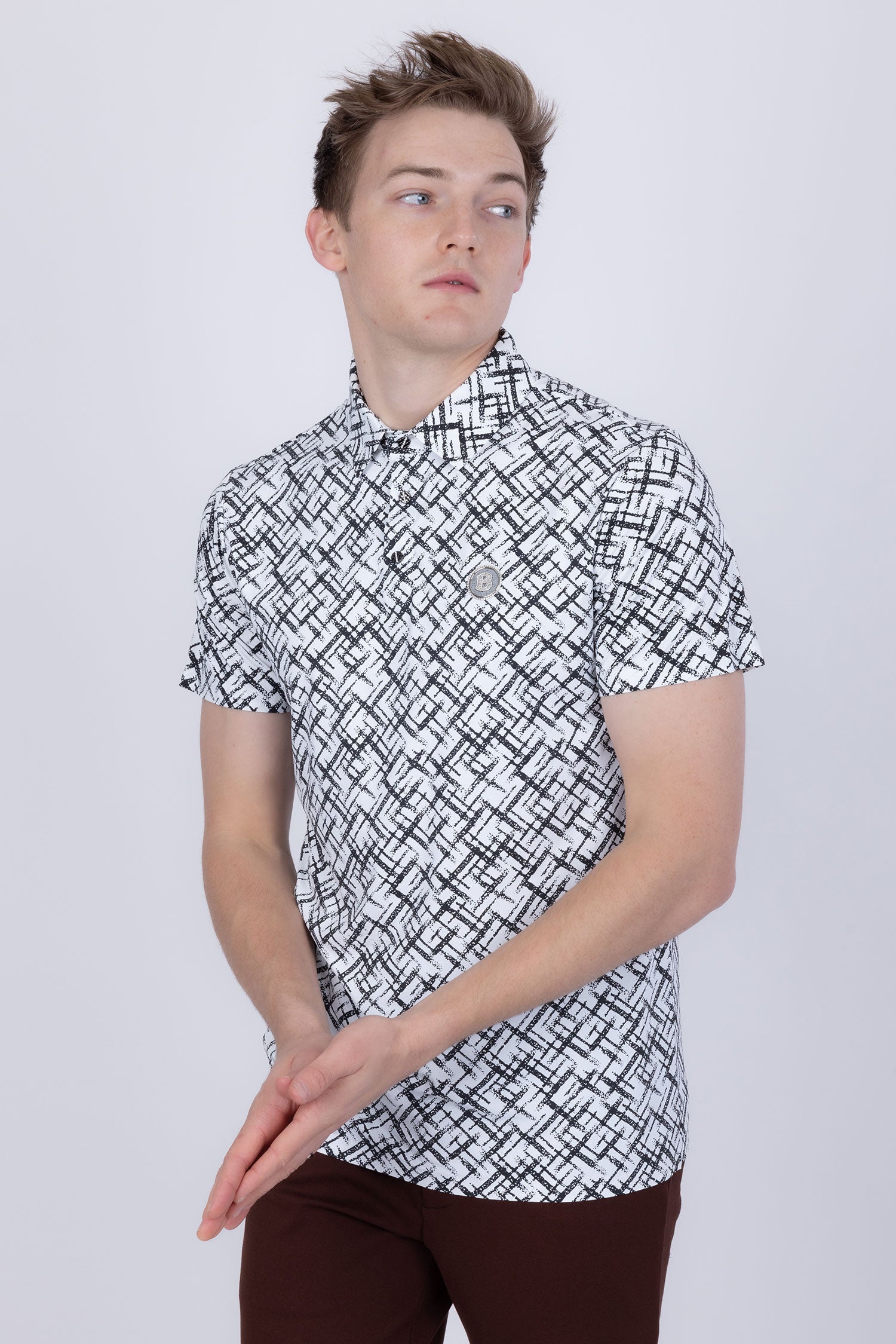 Unter Geometric Polo Shirt