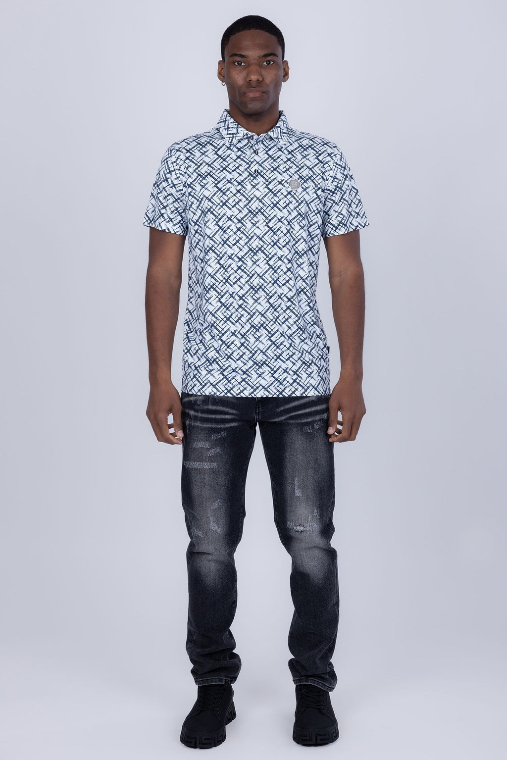 Unter Geometric Polo Shirt