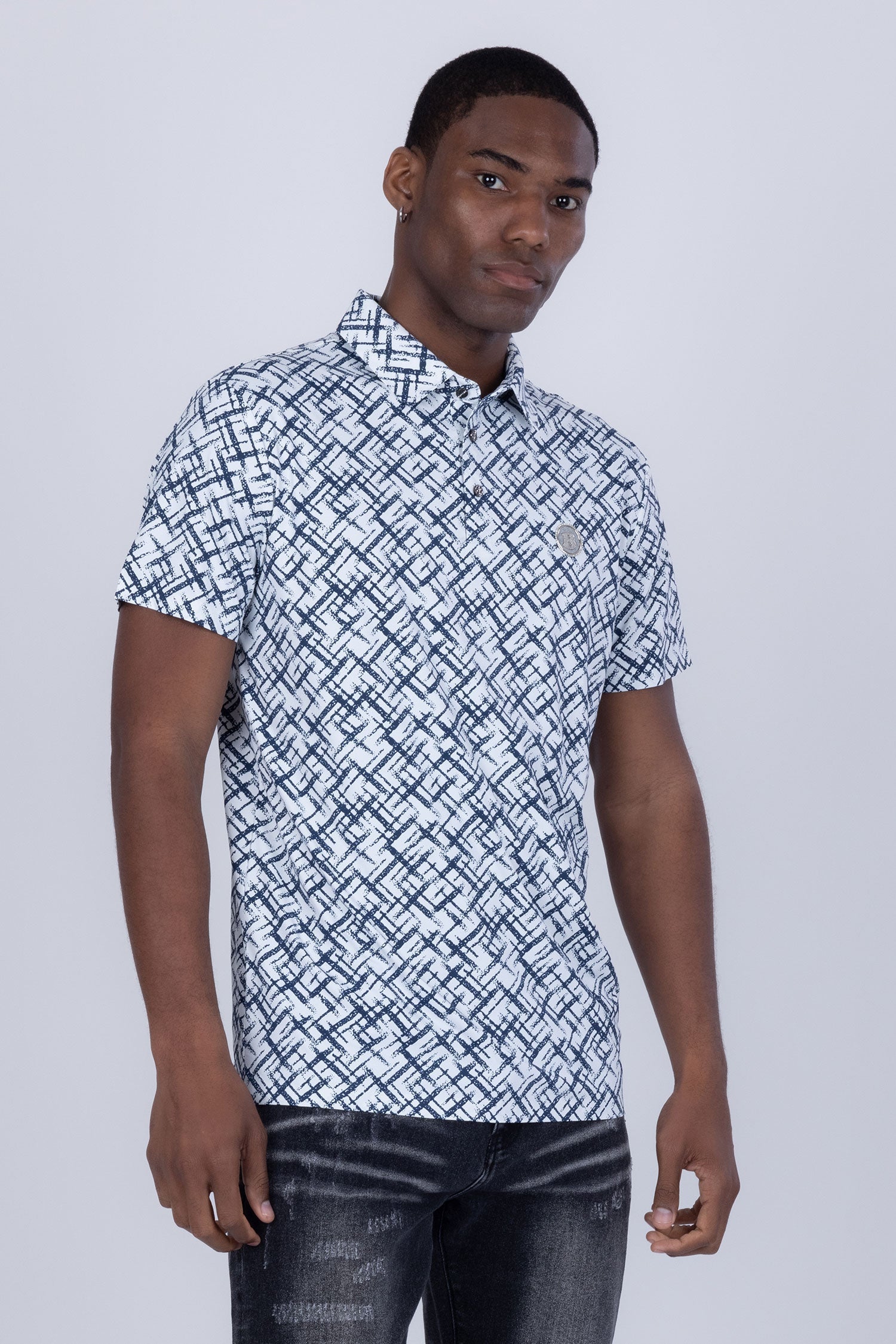 Unter Geometric Polo Shirt