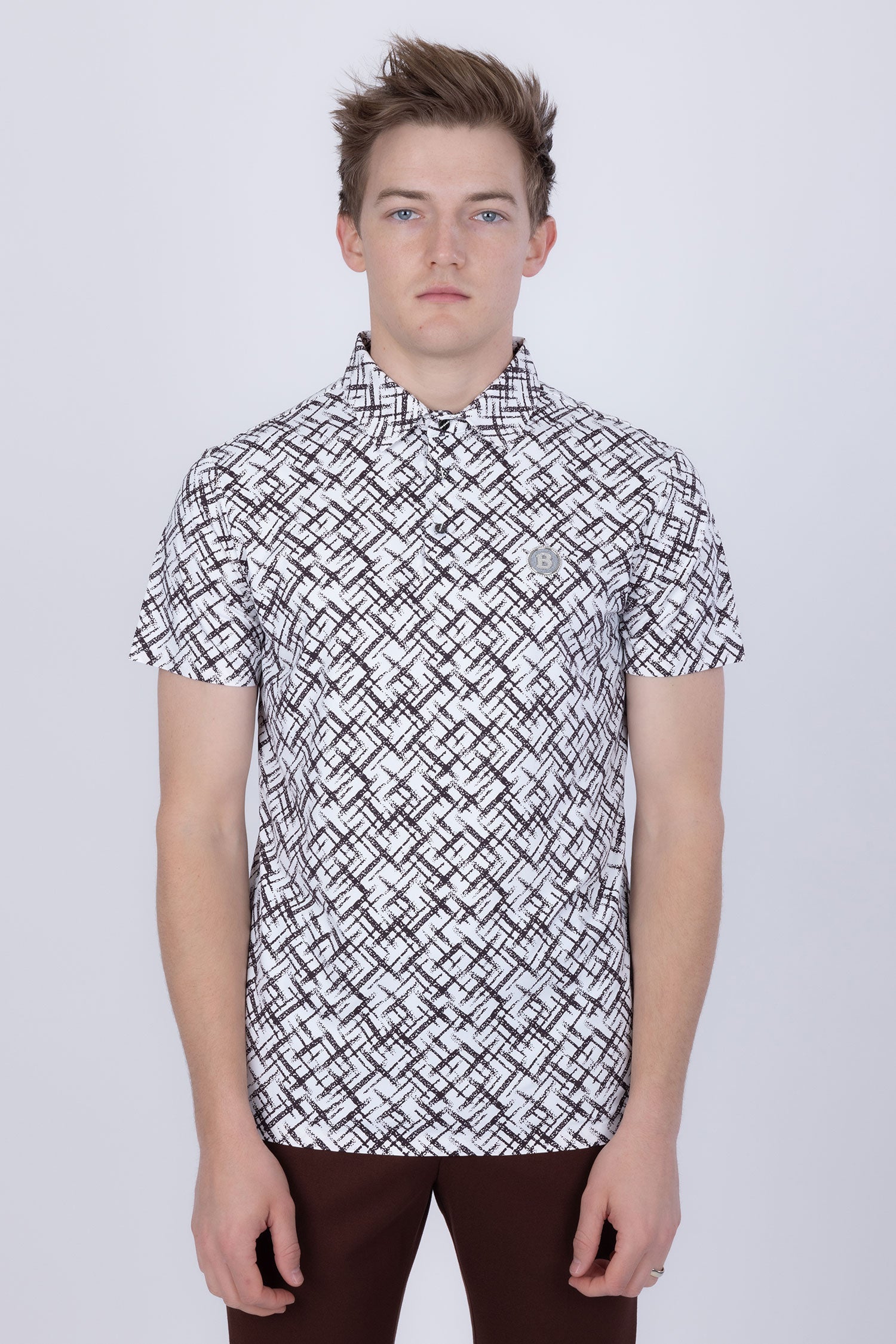 Unter Geometric Polo Shirt