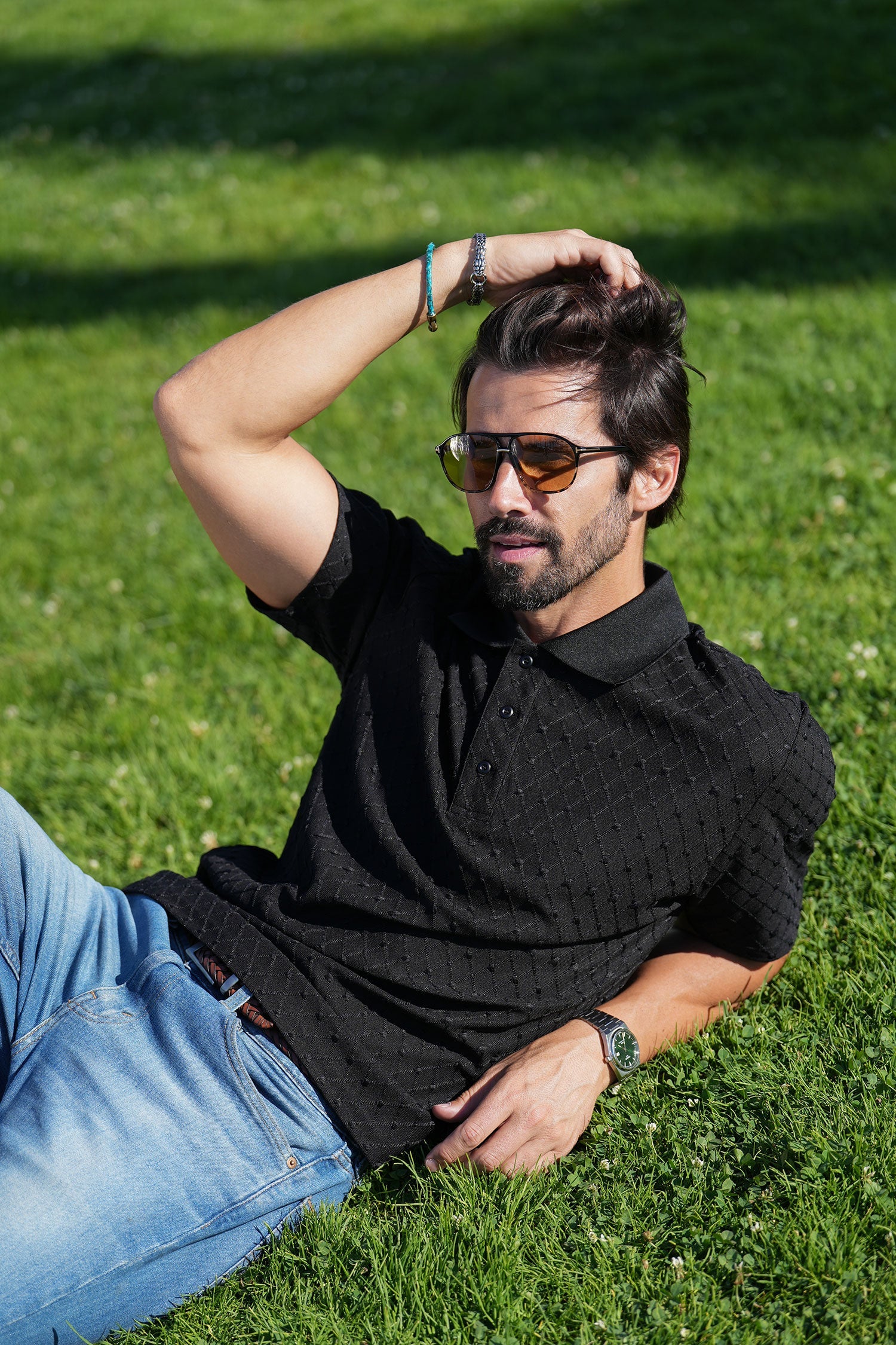 Sydney Geometric Polo Shirt