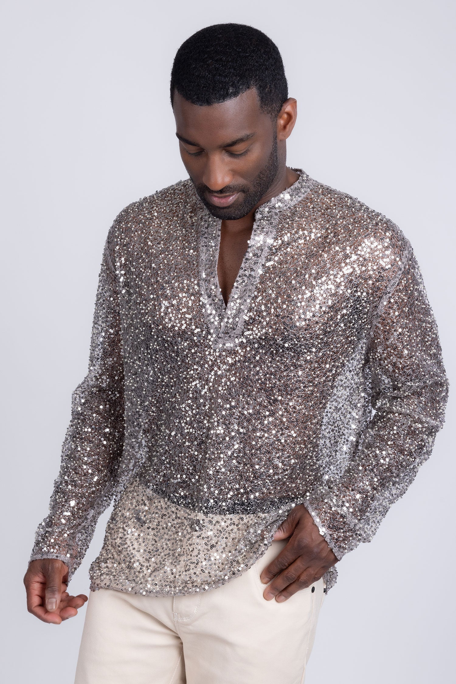 Chella Sequin Long Sleeve Shirt
