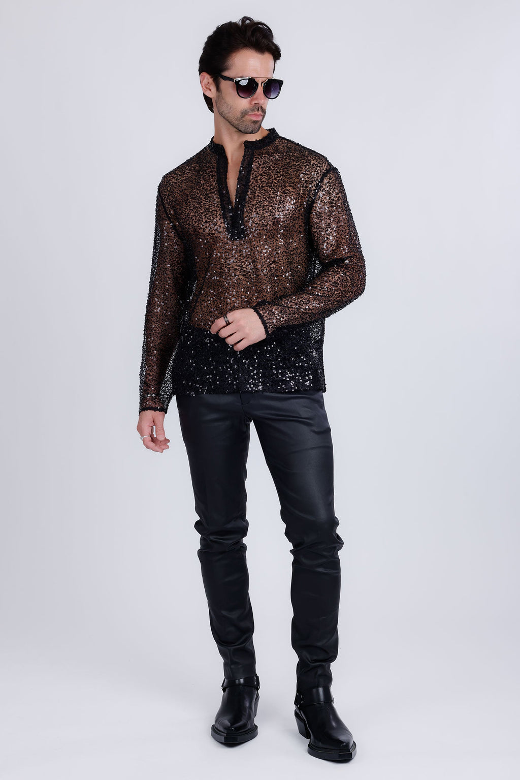 Chella Sequin Long Sleeve Shirt