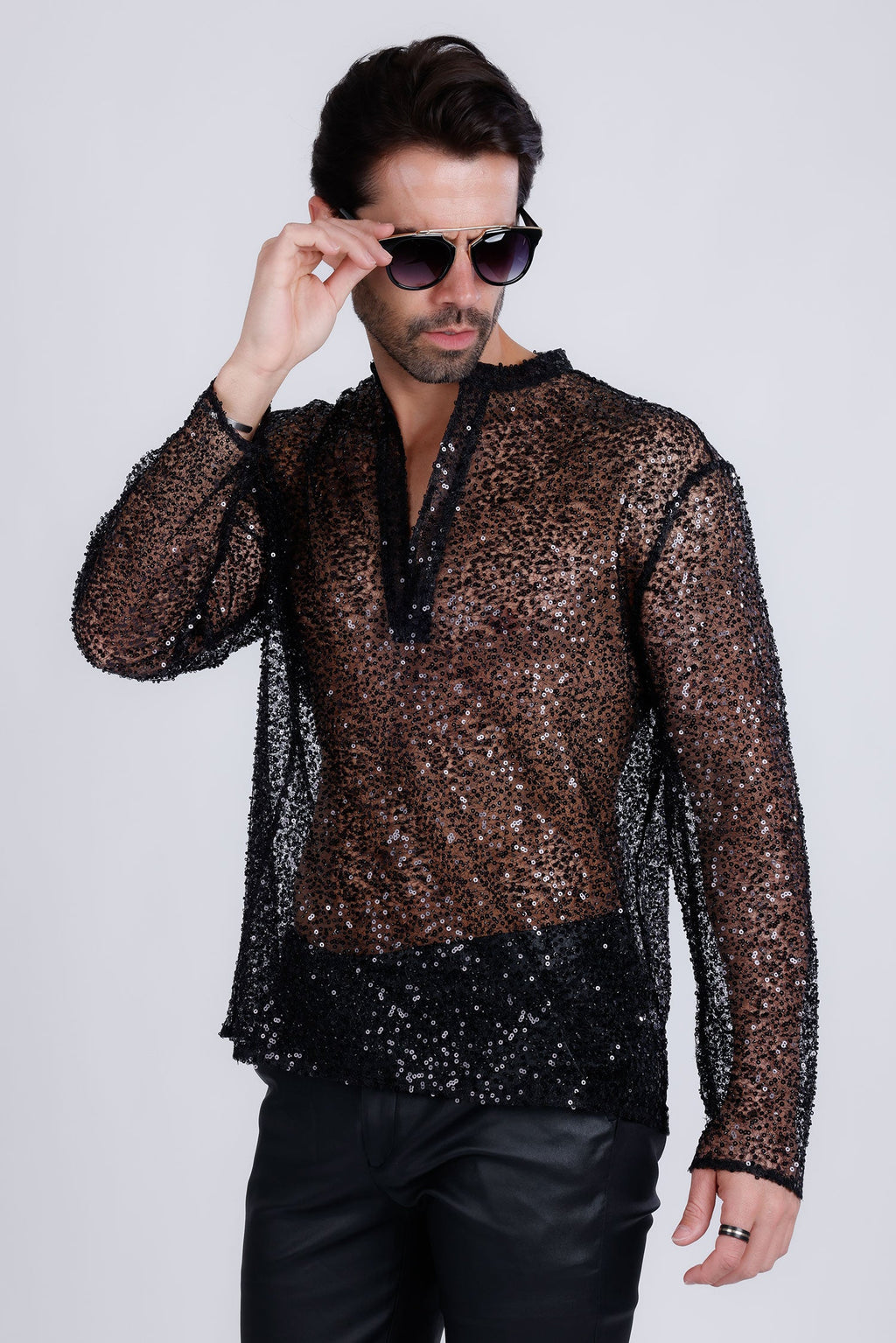 Chella Sequin Long Sleeve Shirt