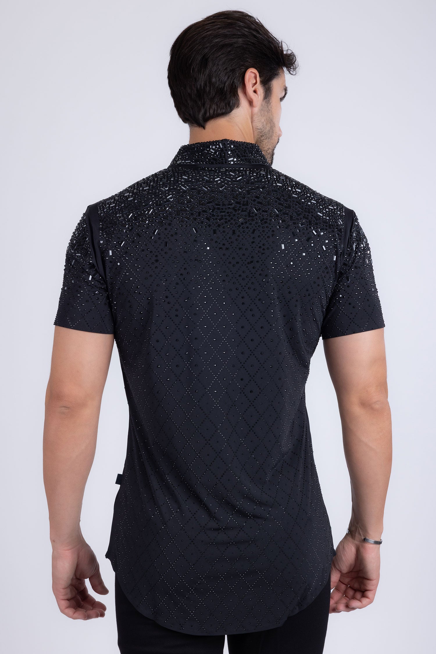 Trivon Rhinestone Short Sleeve Shirt