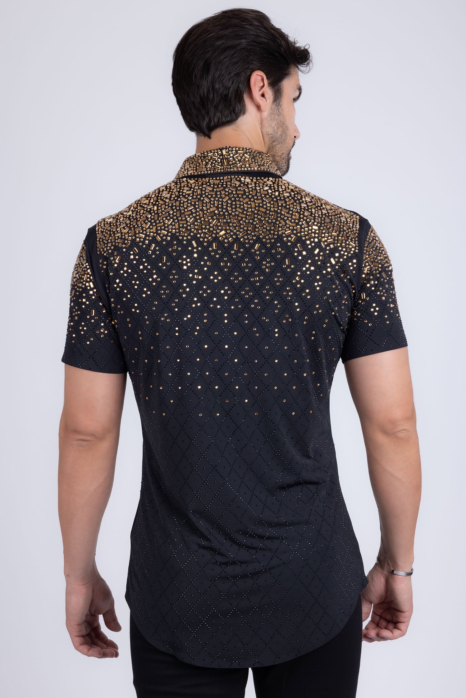 Trivon Rhinestone Short Sleeve Shirt