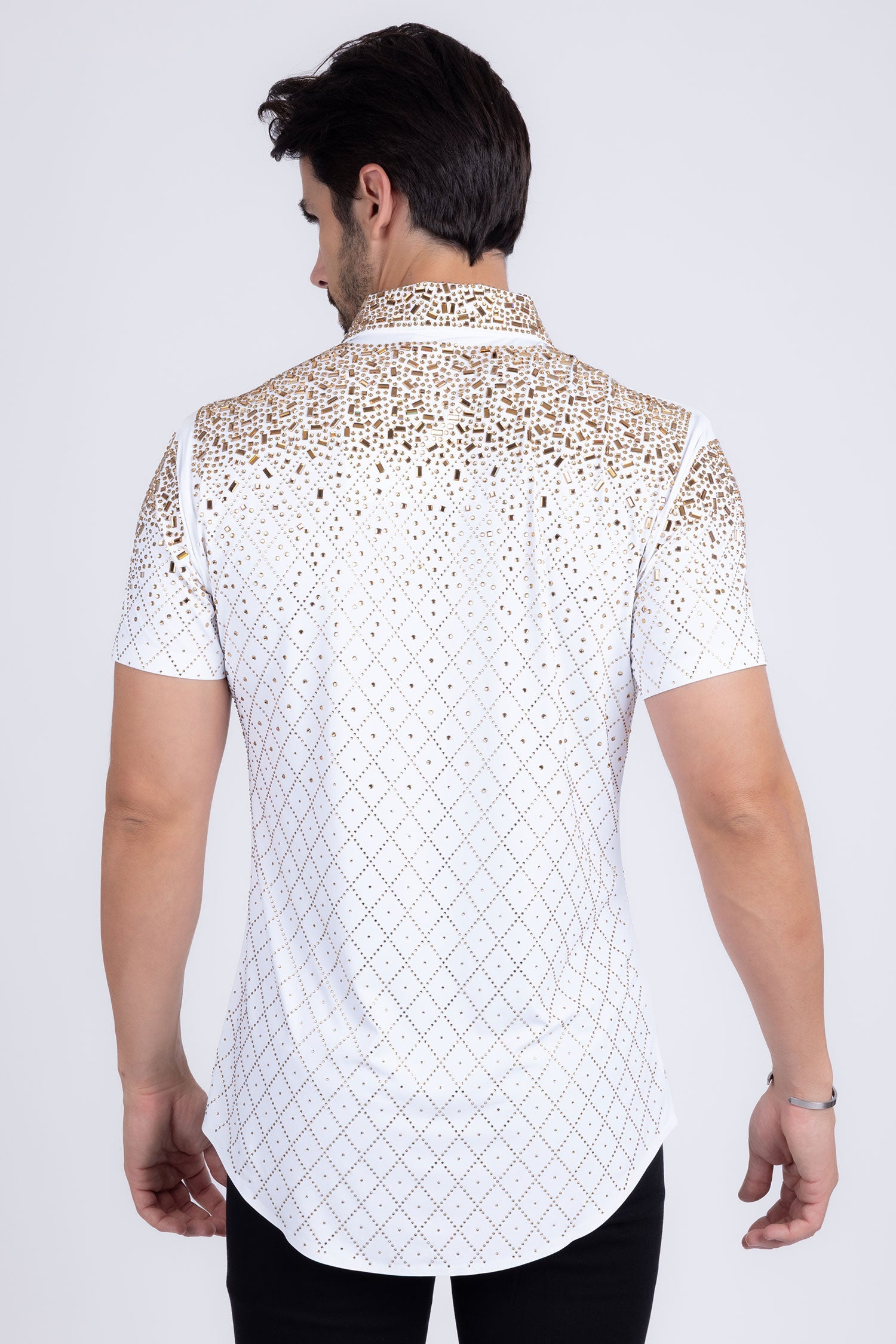 Trivon Rhinestone Short Sleeve Shirt