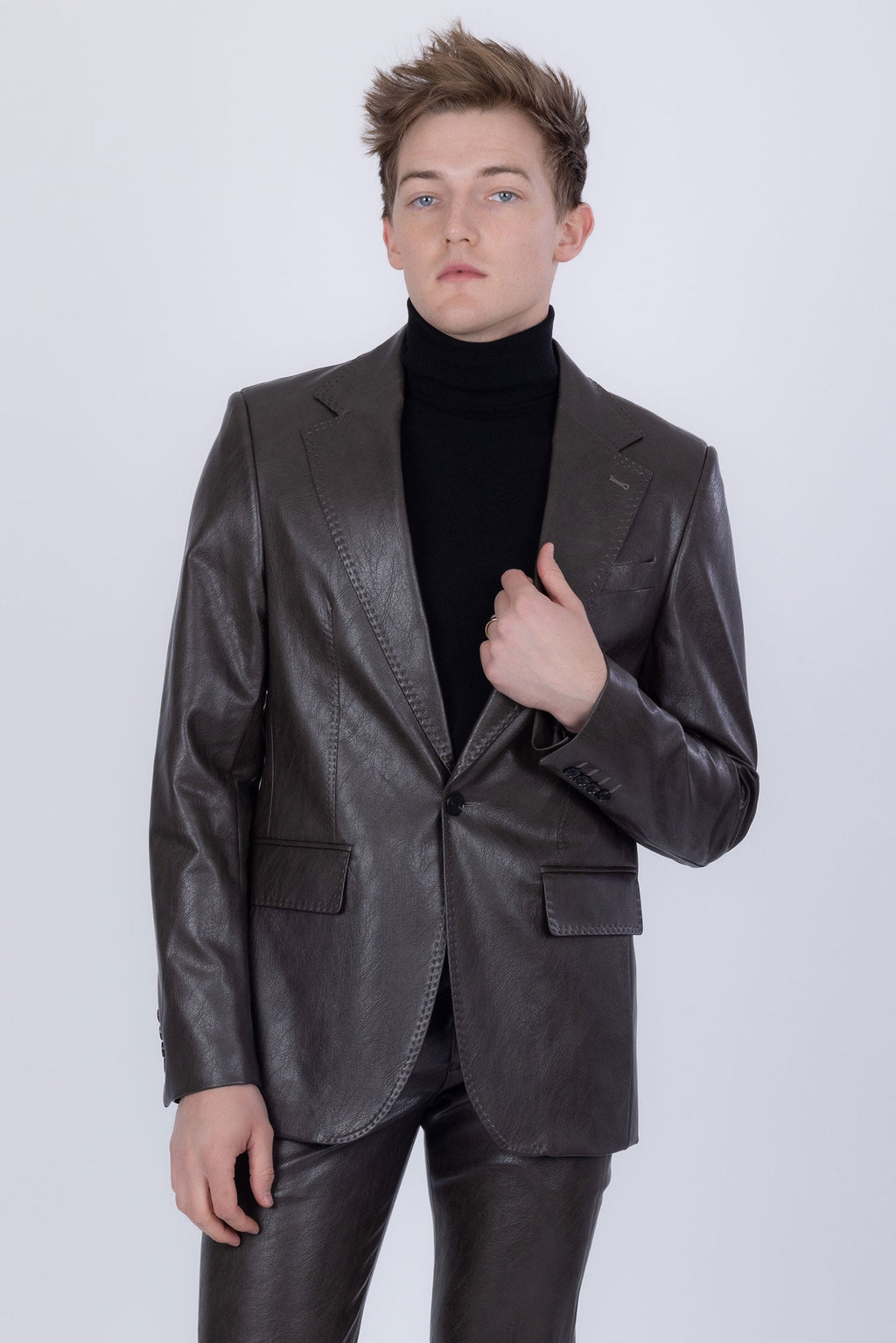 Dalian Faux Leather Suit