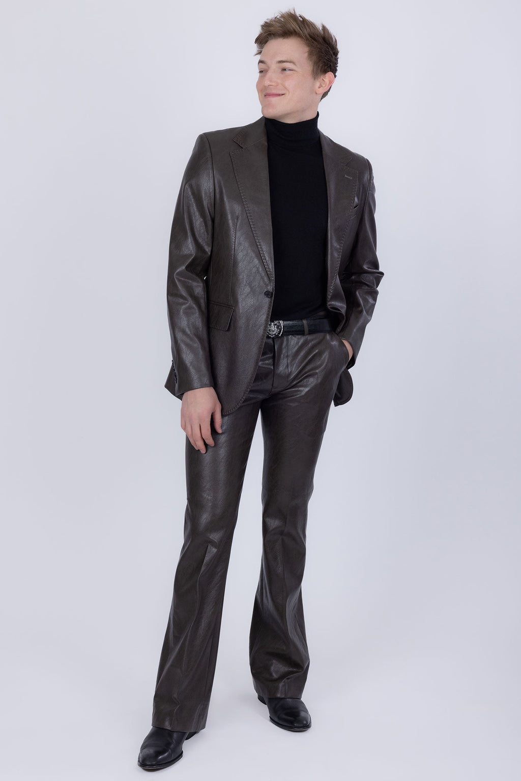 Dalian Faux Leather Suit