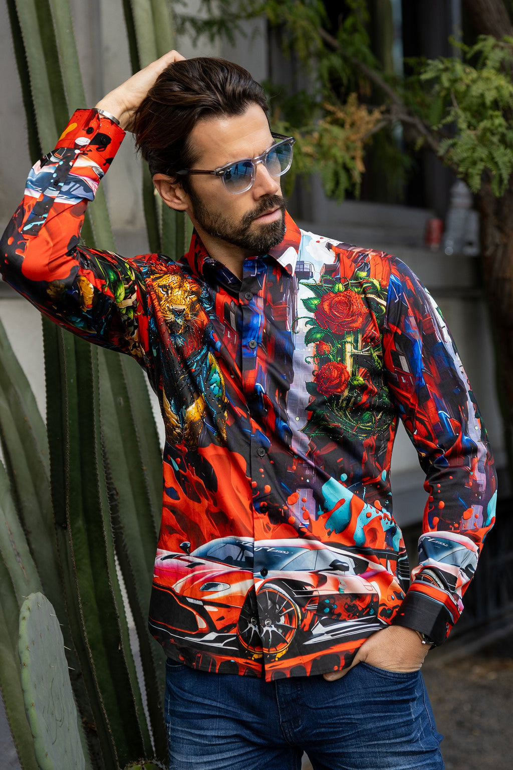 Breezery Rhinestone Long Sleeve Shirt