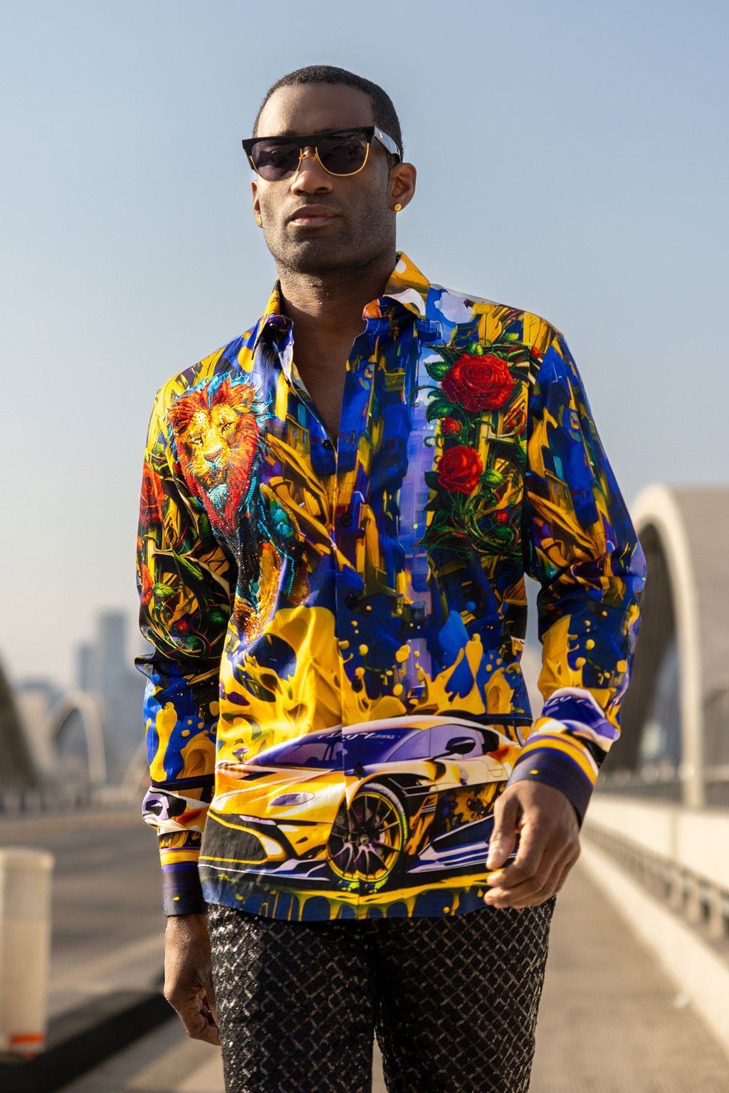 Breezery Rhinestone Long Sleeve Shirt