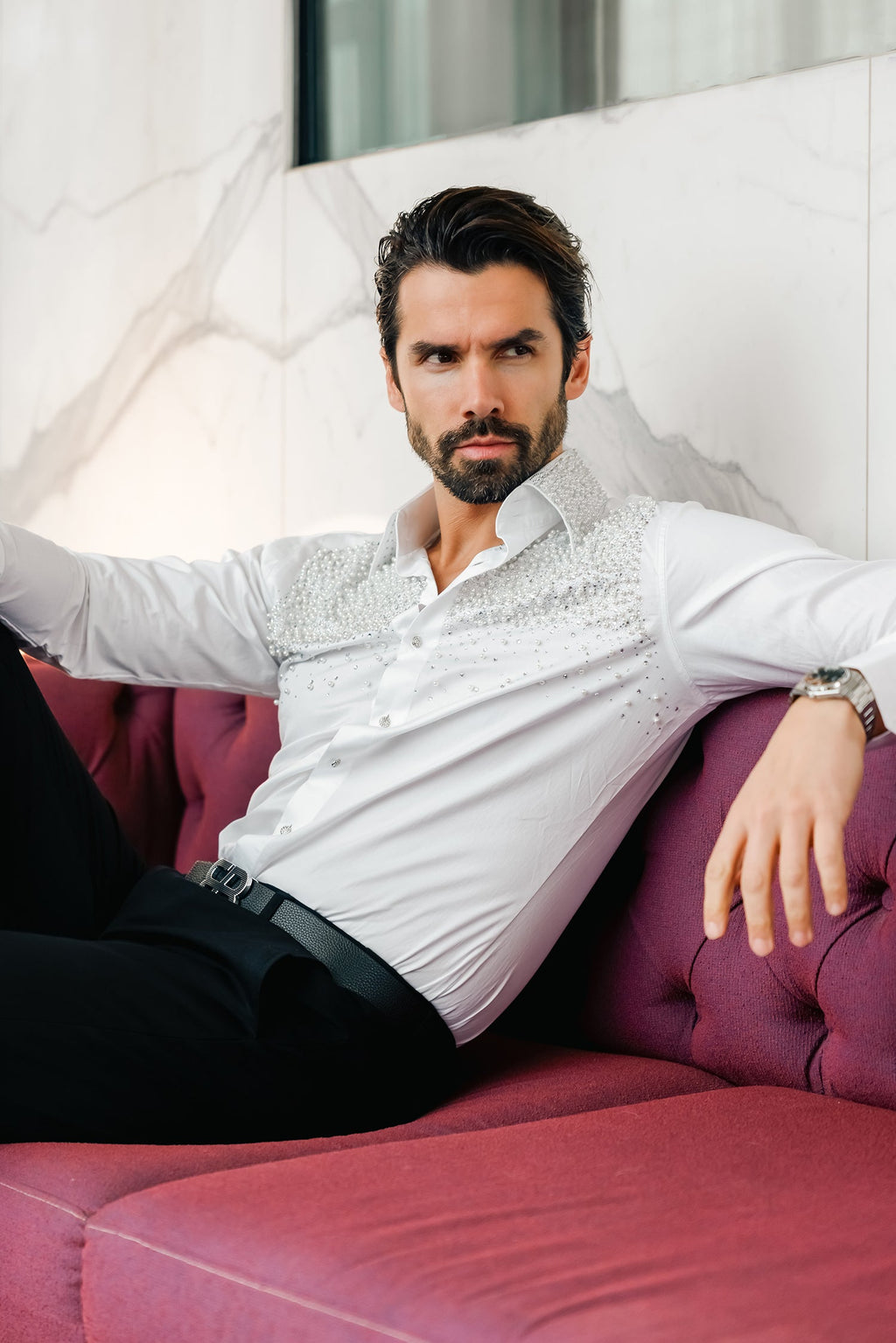 Velona Pearls Long Sleeve Shirt