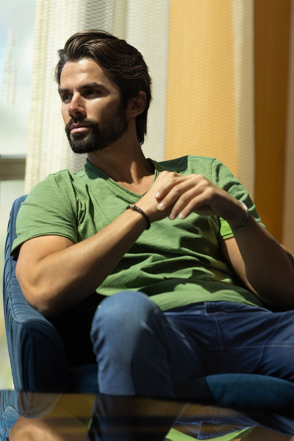 Agra V-Neck Solid T-Shirt