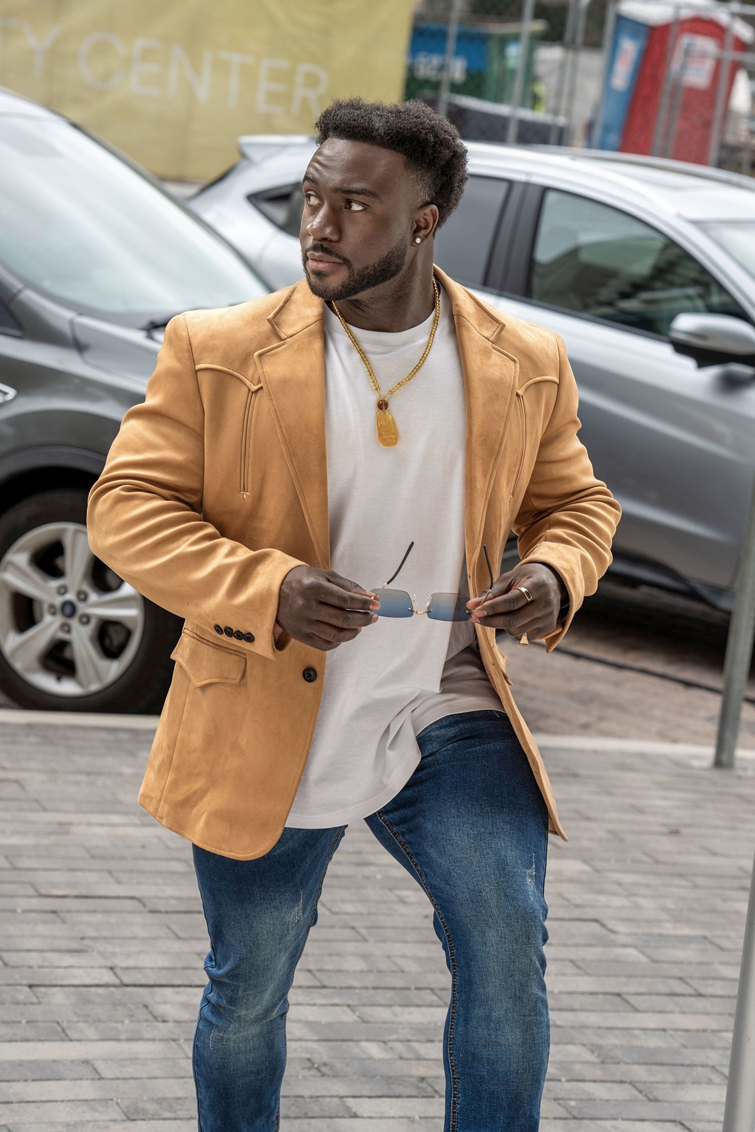 Drowsewrap Suede Blazer