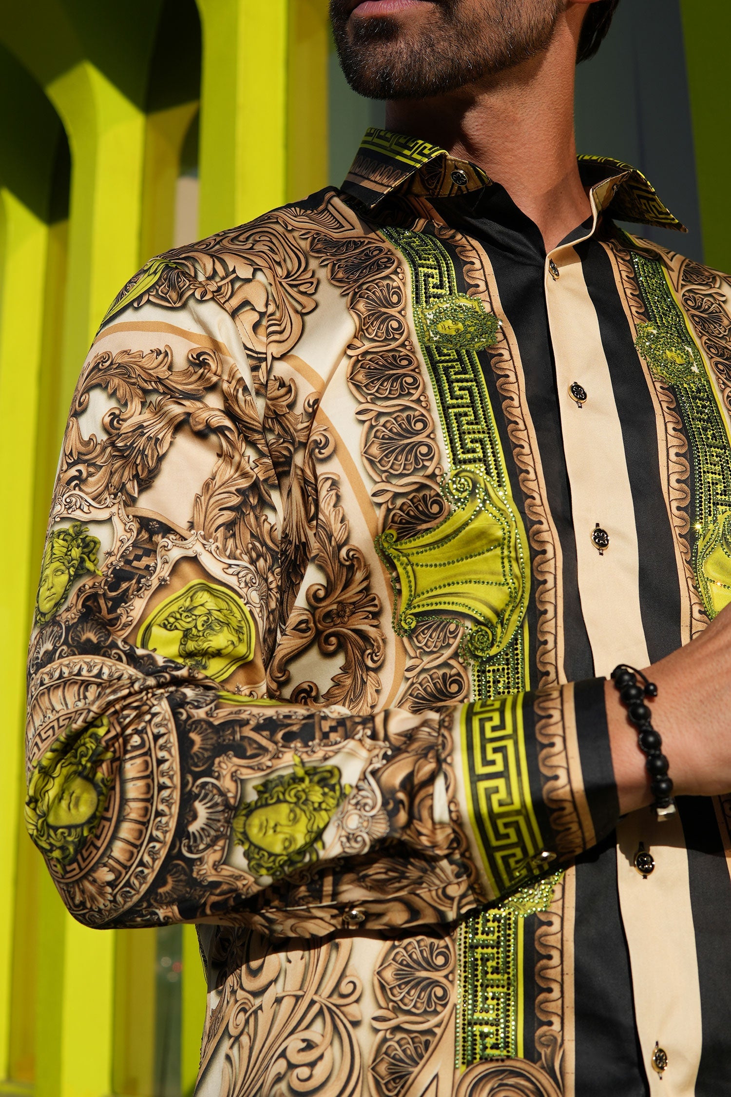 Flamboyant Trend Rhinestone Long Sleeve Shirt