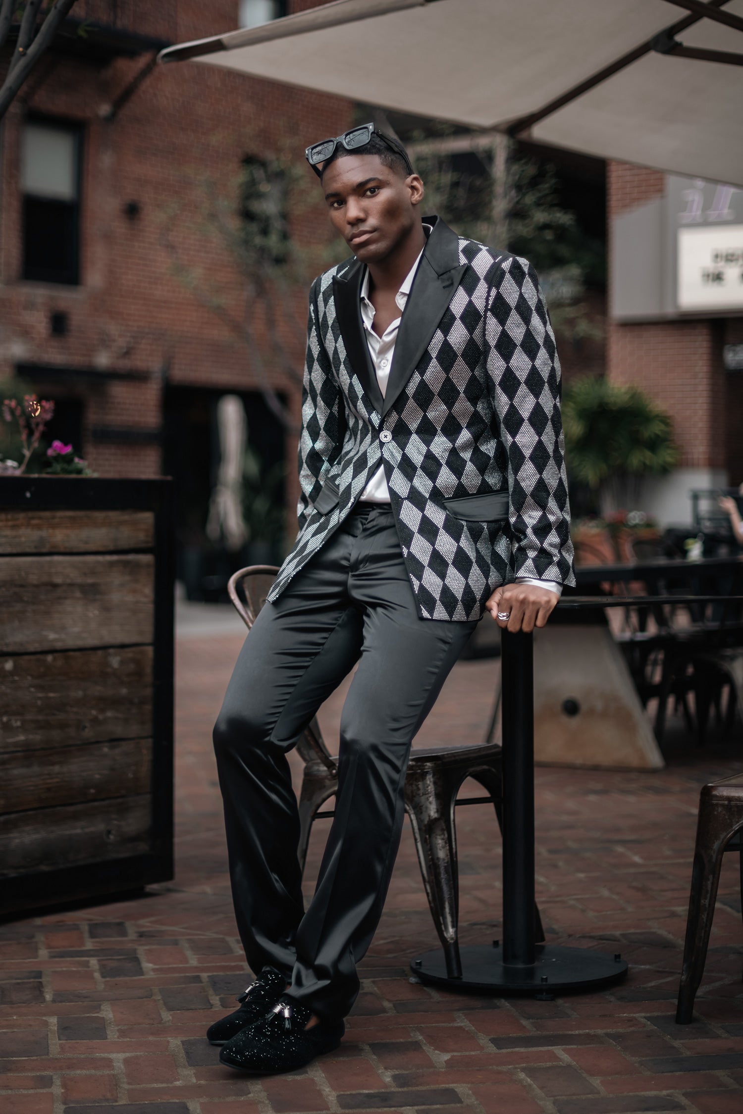 Torva Rhinestone Blazer