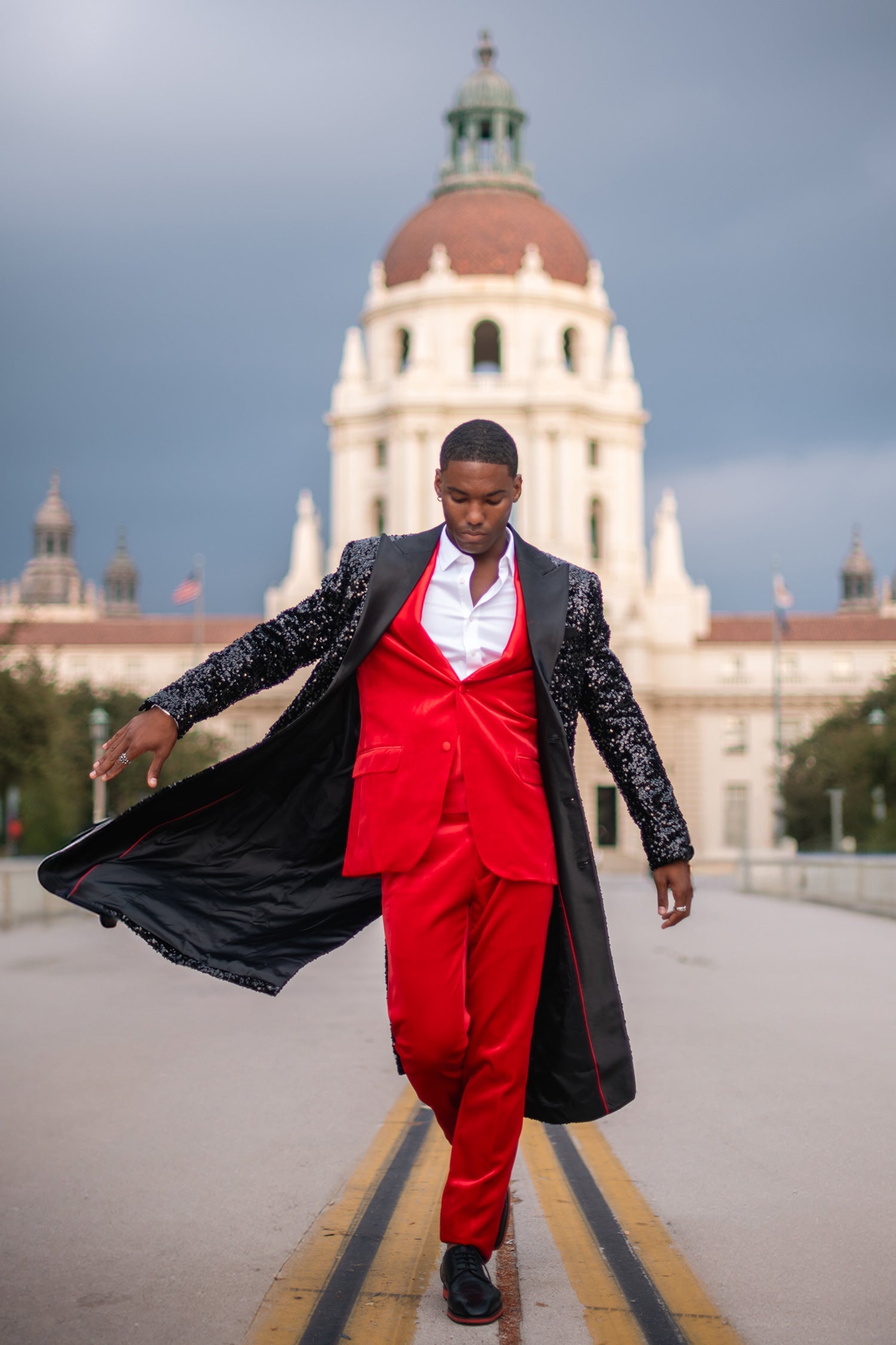 Tovira Sequin Long Coat